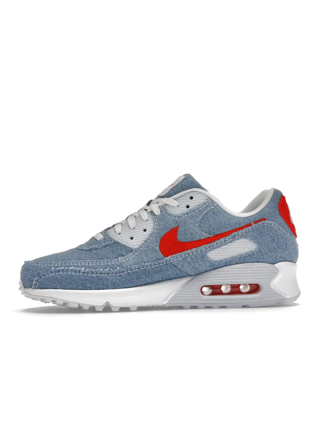 Мужские кроссовки lifestyle с джинсовым верхом Nike Air Max 90 — изображение 3 из 4, синий/джинсовый синий