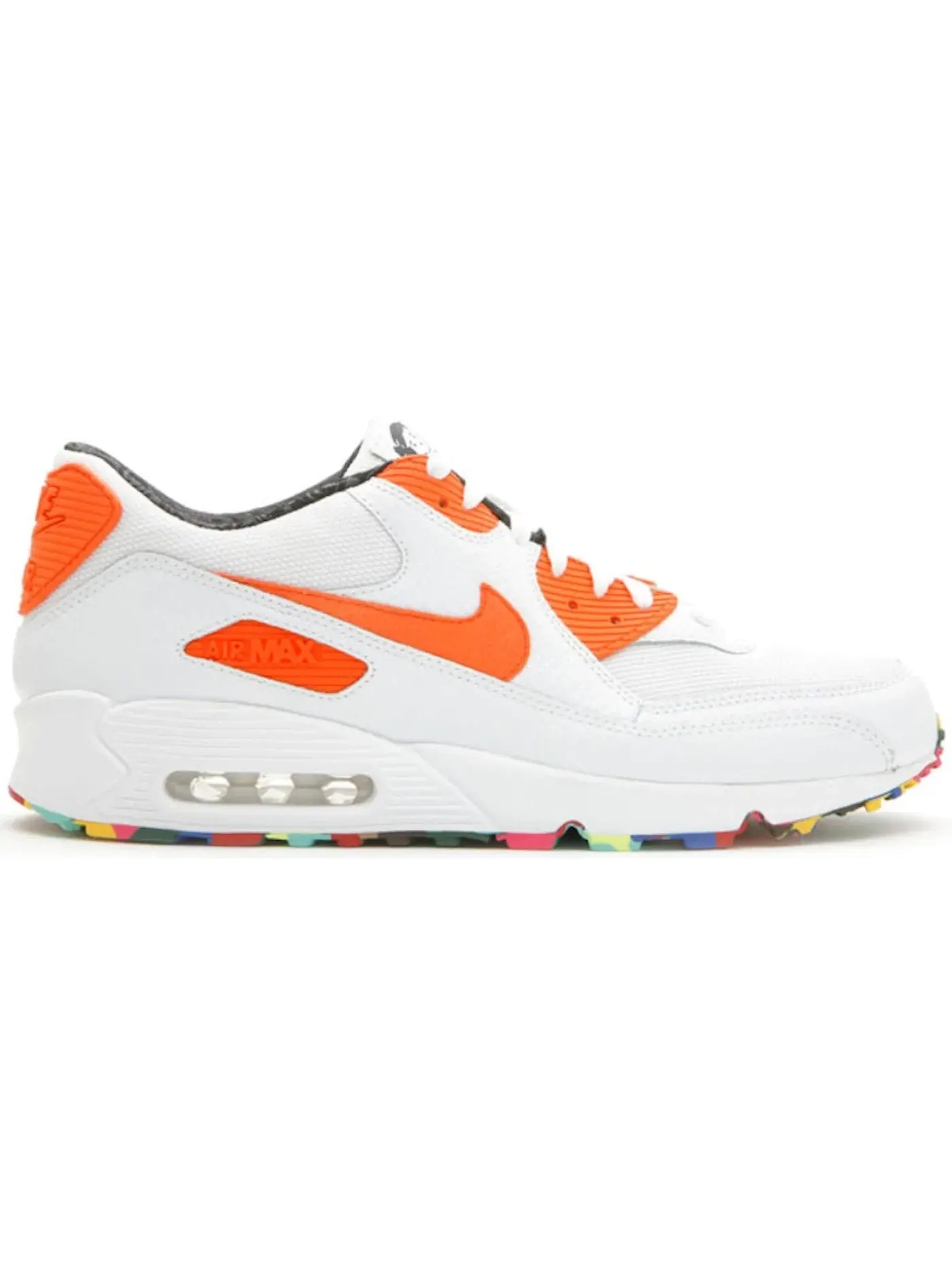 Мужские кроссовки Lifestyle Nike Air Max 90 — изображение 1 из 1, белый/оранжевый-черный