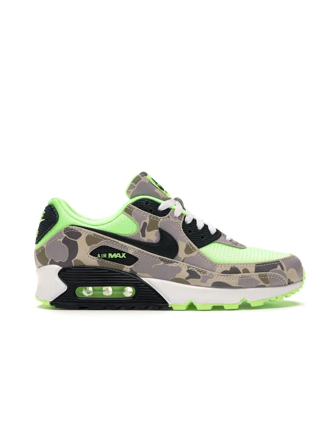 Мужские кроссовки с принтом камуфляж Nike Air Max 90 — изображение 1 из 4, зеленый/черный
