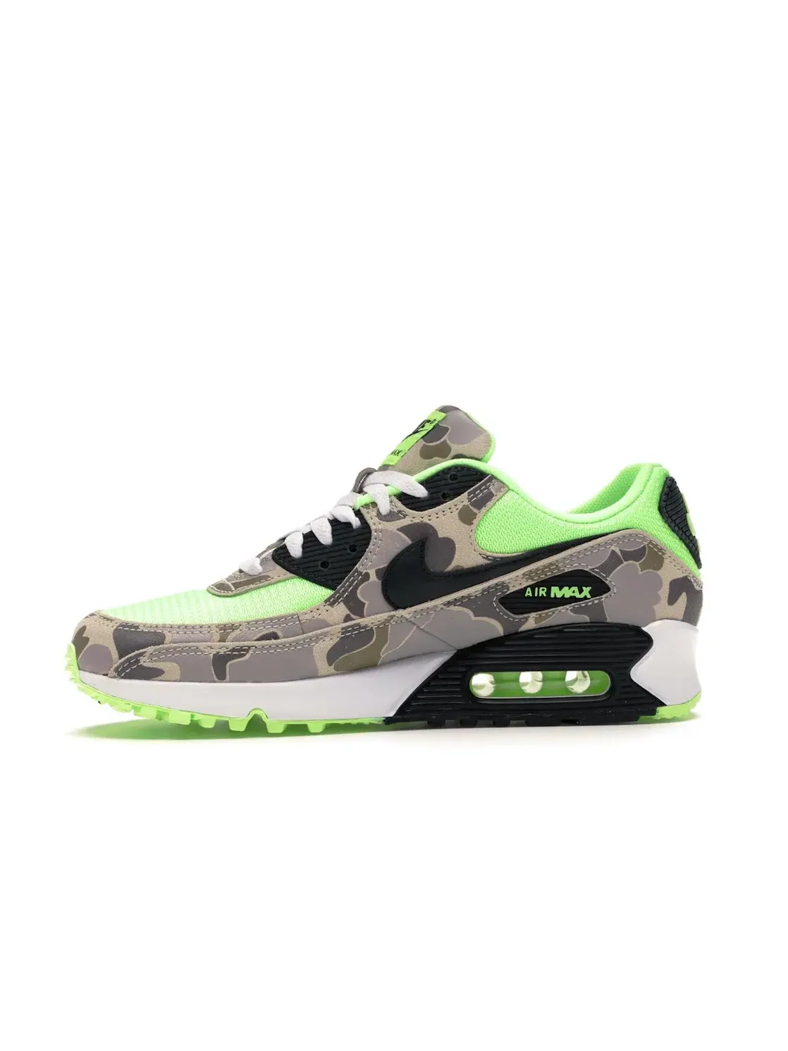 Мужские кроссовки с принтом камуфляж Nike Air Max 90 — изображение 3 из 4, зеленый/черный