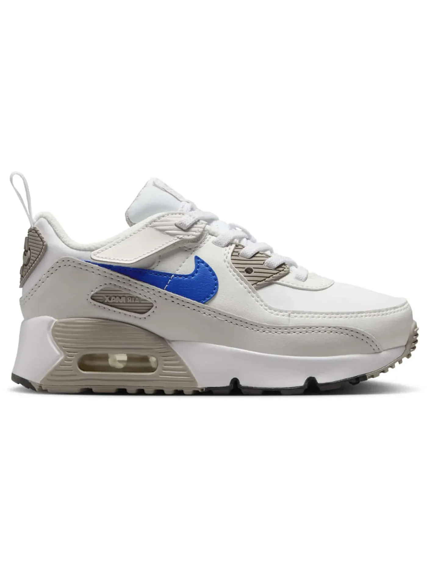 Детские кроссовки для мальчиков с липучками Nike Air Max 90 EasyOn Nike — изображение 1 из 1, белый серый белый синий