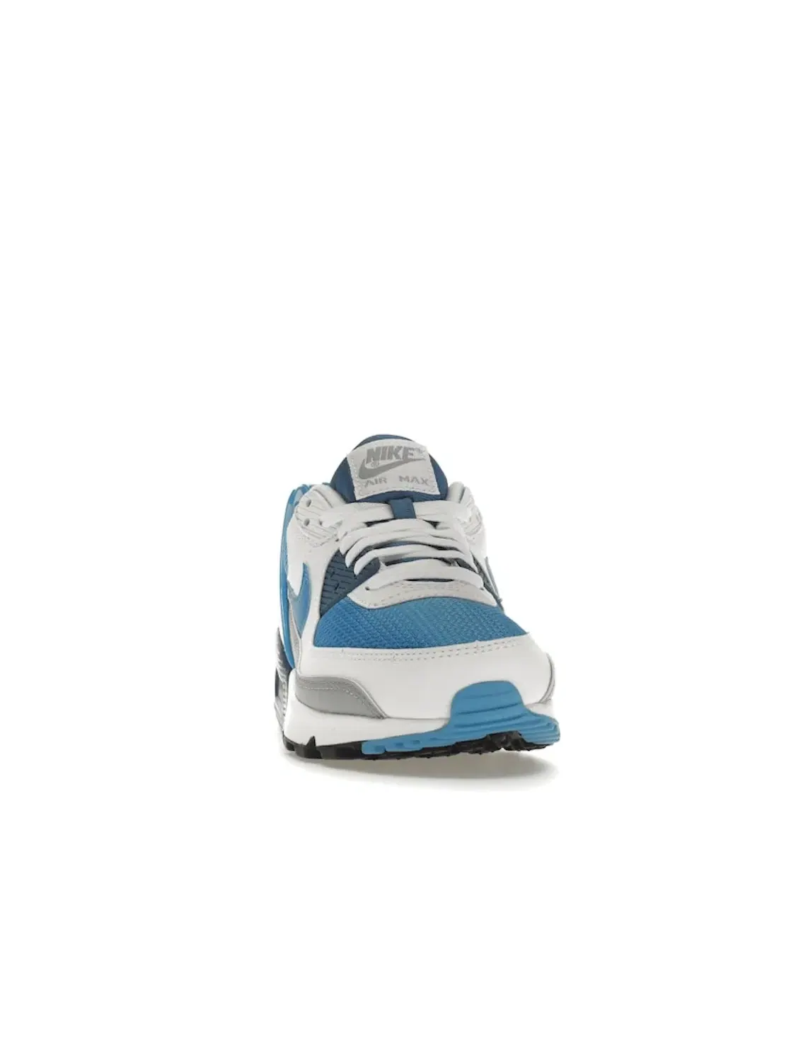 Мужские кроссовки для повседневной носки Nike Air Max 90 Nike — изображение 2 из 4, белый/белый-синий-синий