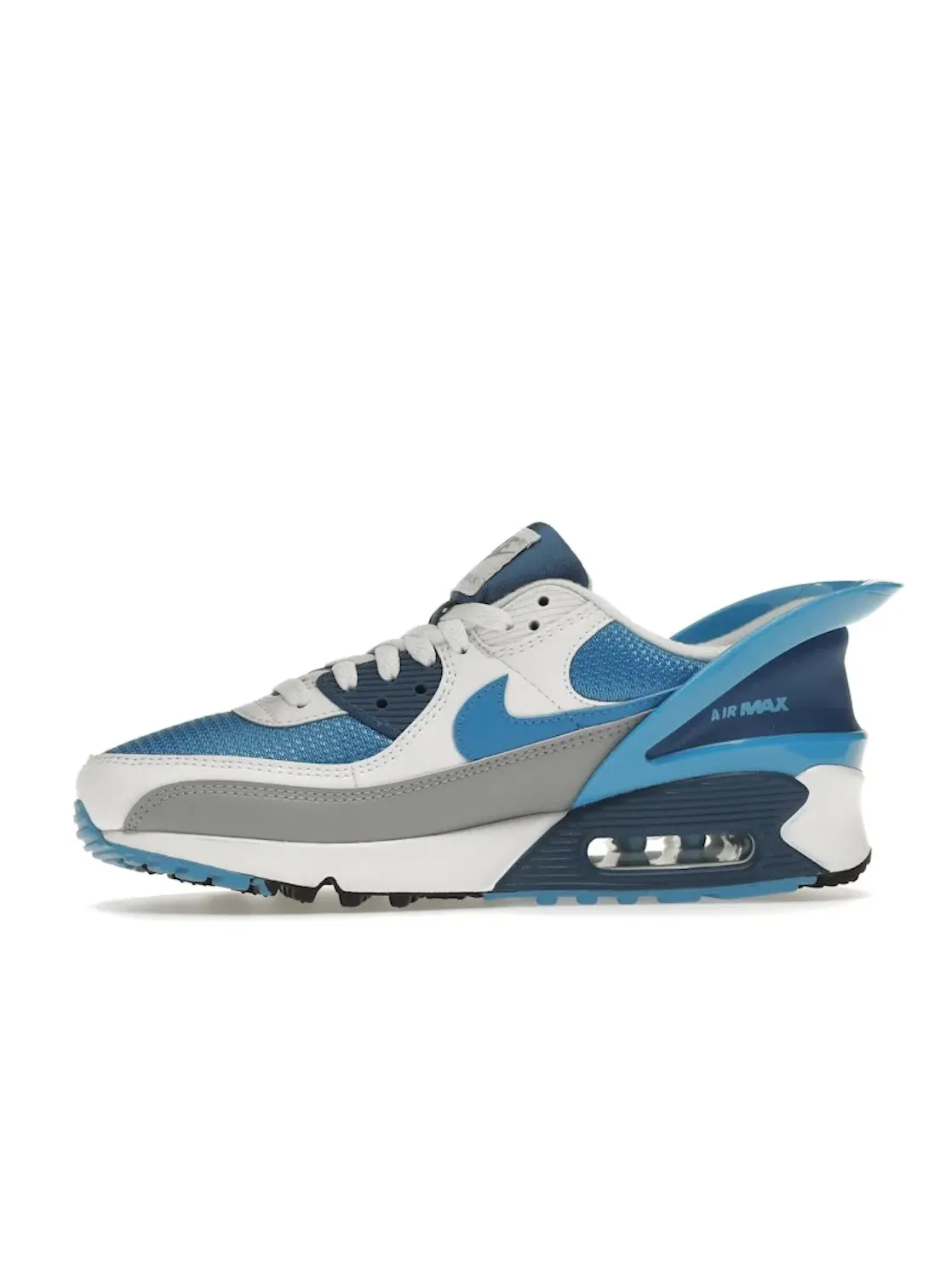 Мужские кроссовки для повседневной носки Nike Air Max 90 Nike — изображение 3 из 4, белый/белый-синий-синий
