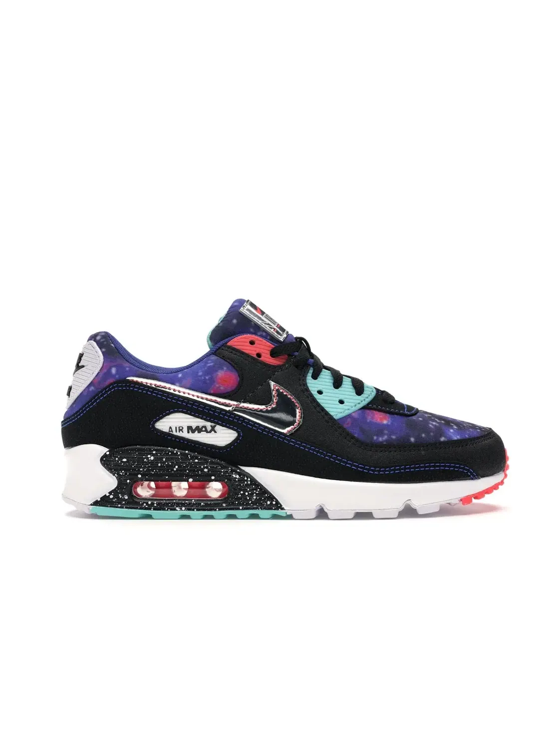 Мужские кроссовки Lifestyle с галактическим принтом Nike Air Max 90 — изображение 1 из 4, черный/белый/мульти