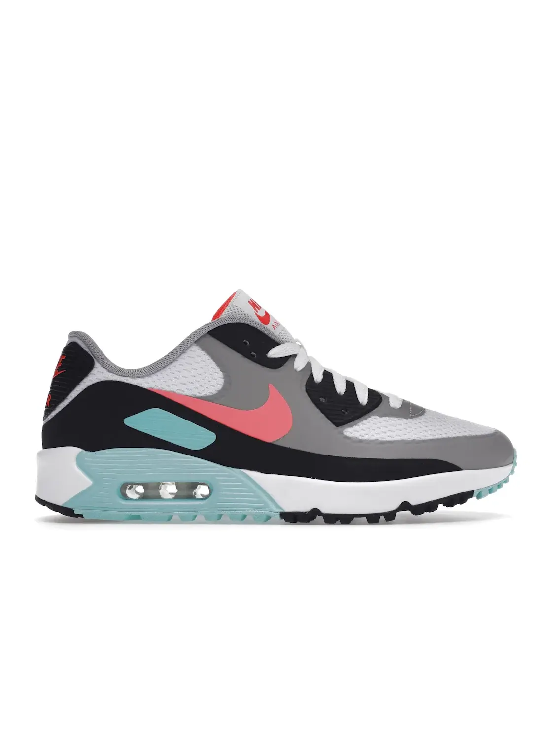 Мужские кроссовки для гольфа с контрастным дизайном Nike Air Max 90 Golf — изображение 1 из 4, белый/черный/зеленый