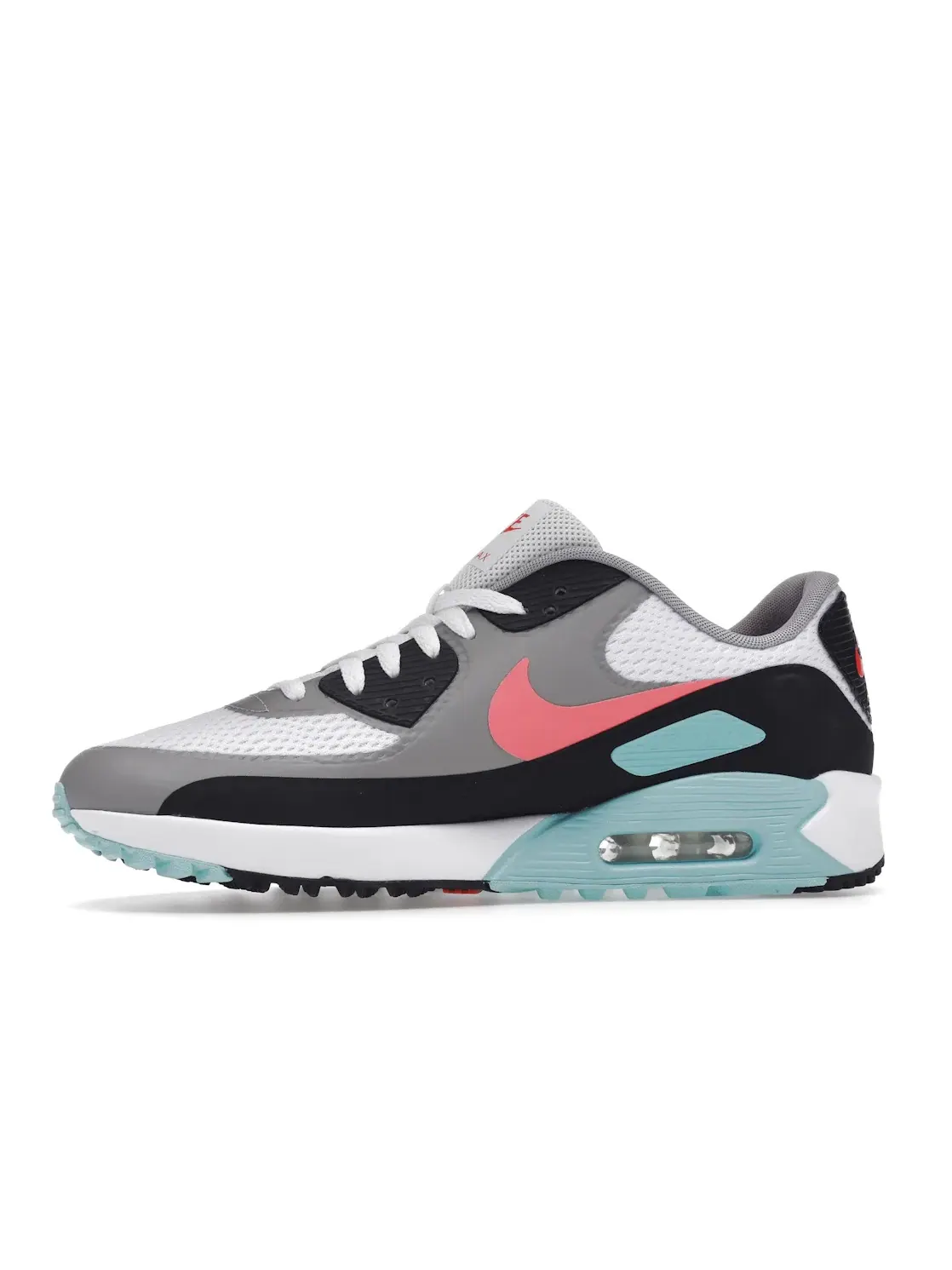 Мужские кроссовки для гольфа с контрастным дизайном Nike Air Max 90 Golf — изображение 3 из 4, белый/черный/зеленый