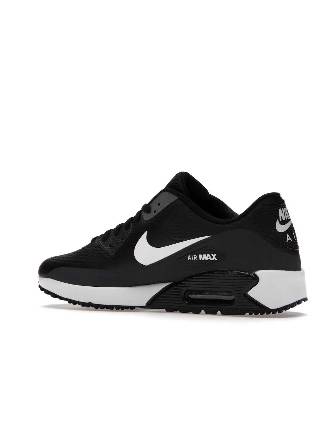 Мужские кроссовки для гольфа с водонепроницаемым верхом Nike Air Max 90 Golf — изображение 4 из 4, черный//серый/белый