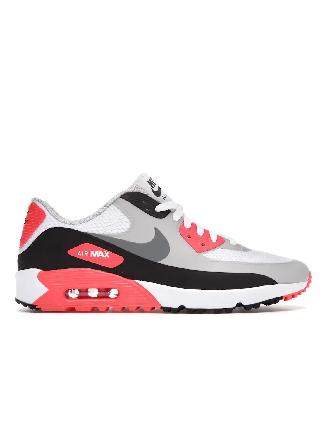 Мужские кроссовки для гольфа с открытой амортизацией Nike Air Max 90 Golf — изображение 1 из 4, белый/черный/серый