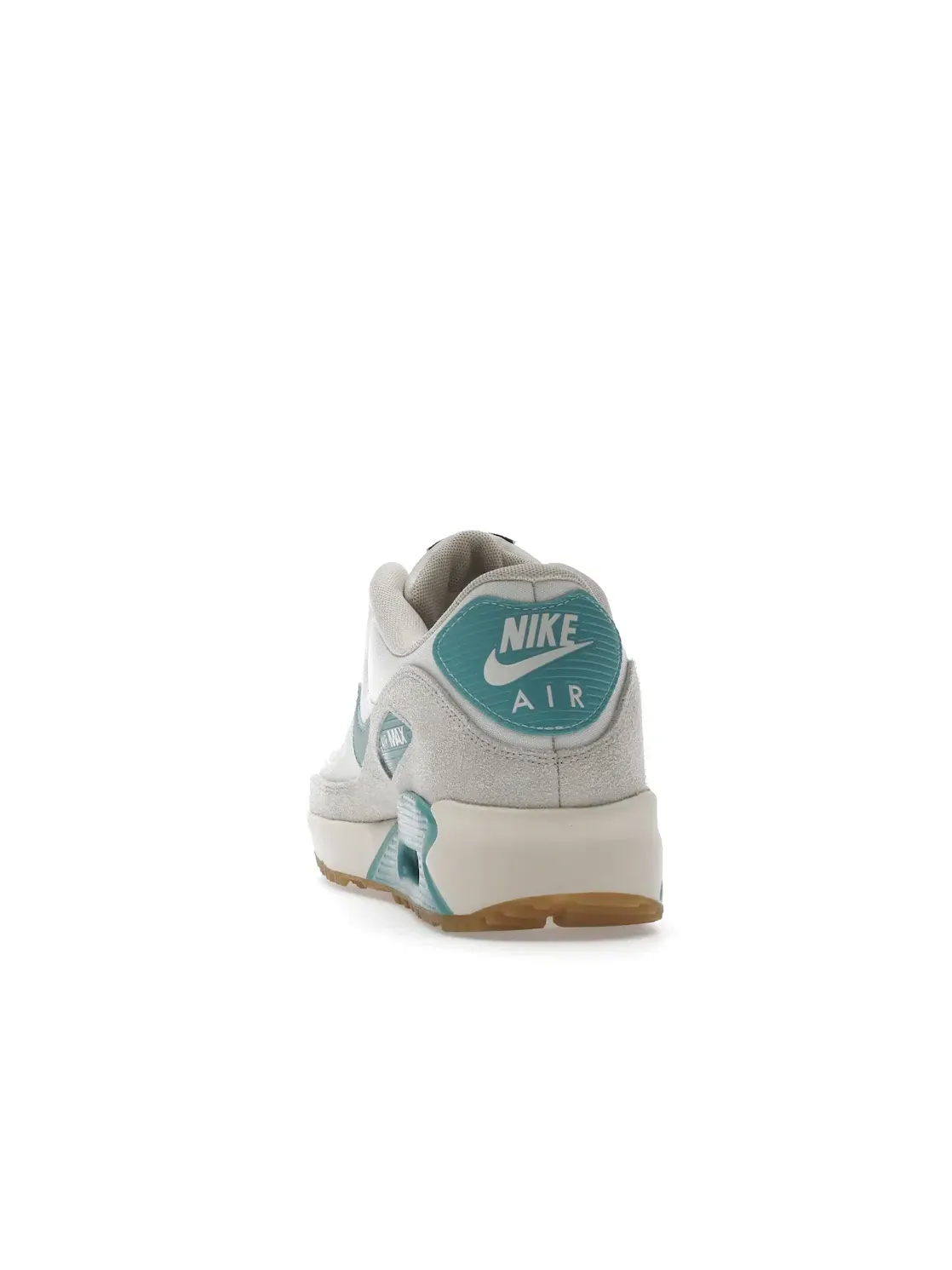 Мужские кроссовки для гольфа с водоотталкивающим верхом Nike Air Max 90 Golf, Sail/Washed Teal/Gum — изображение 4 из 4