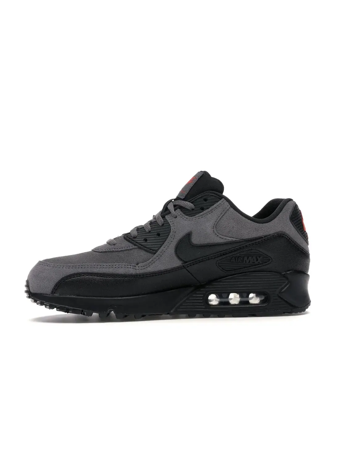 Мужские кроссовки Lifestyle с амортизацией Nike Air Max 90 — изображение 3 из 4, черный-красный