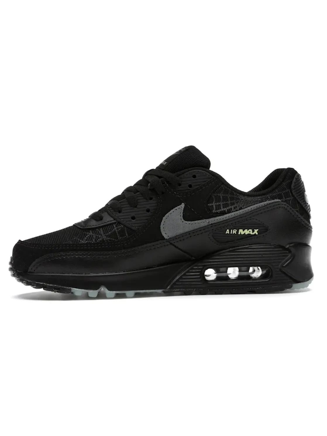 Мужские кроссовки Lifestyle с принтом Nike Air Max 90 Nike — изображение 3 из 4, черный/серый