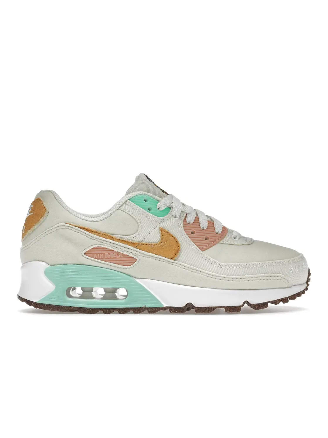 Женские кроссовки Lifestyle с амортизацией Air Max Nike Air Max 90 — изображение 1 из 4, зеленый-серый