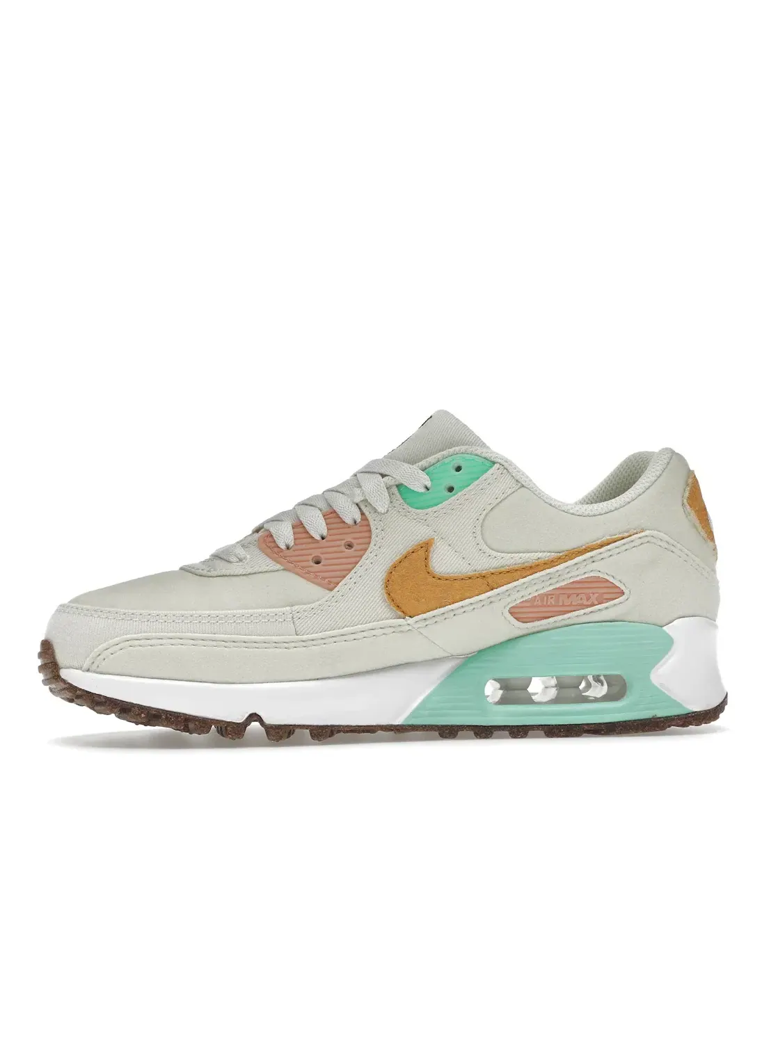 Женские кроссовки Lifestyle с амортизацией Air Max Nike Air Max 90 — изображение 3 из 4, зеленый-серый