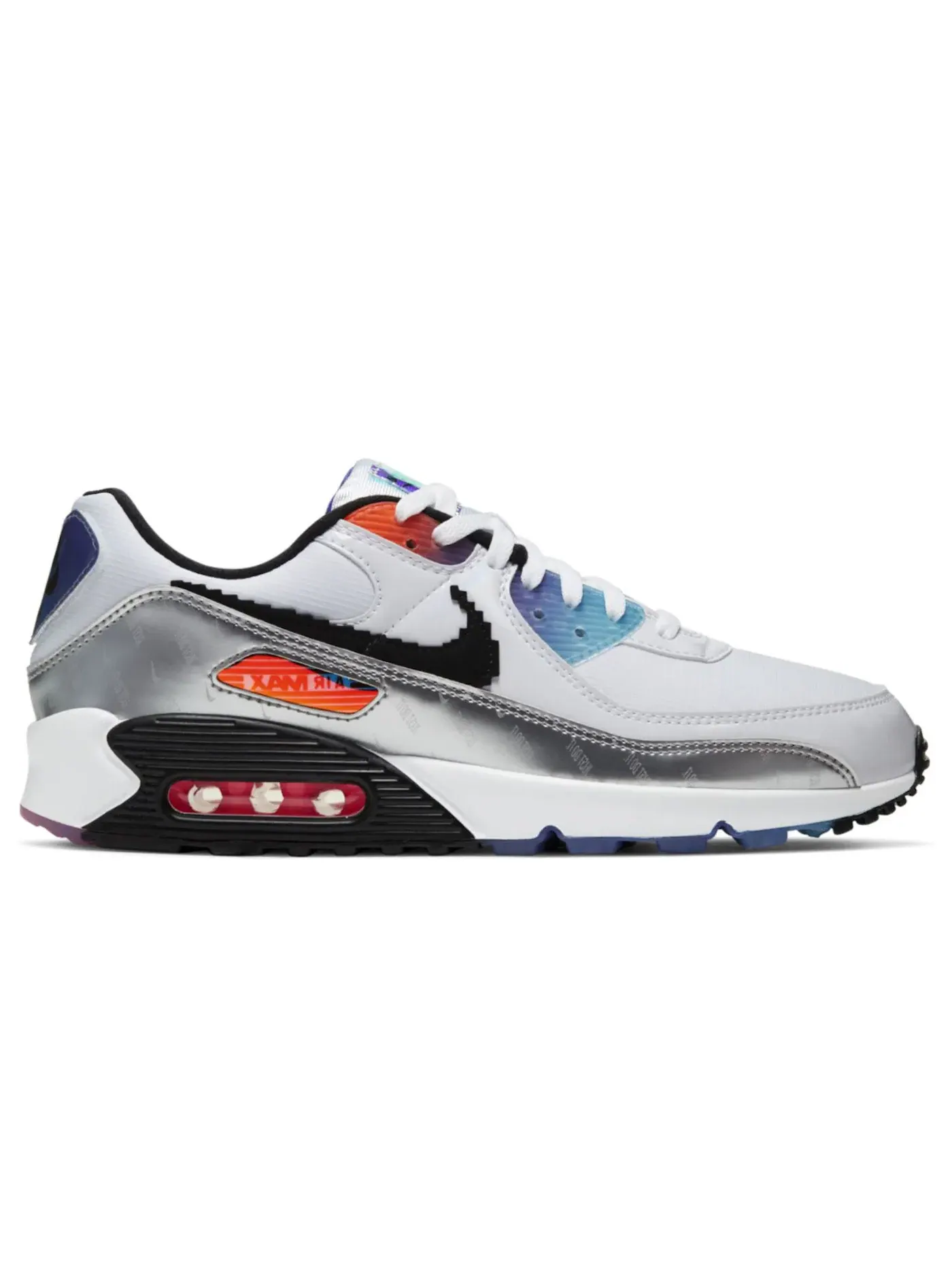 Мужские кроссовки с амортизацией Nike Air Max 90 Nike — изображение 1 из 1, белый/черный/белый