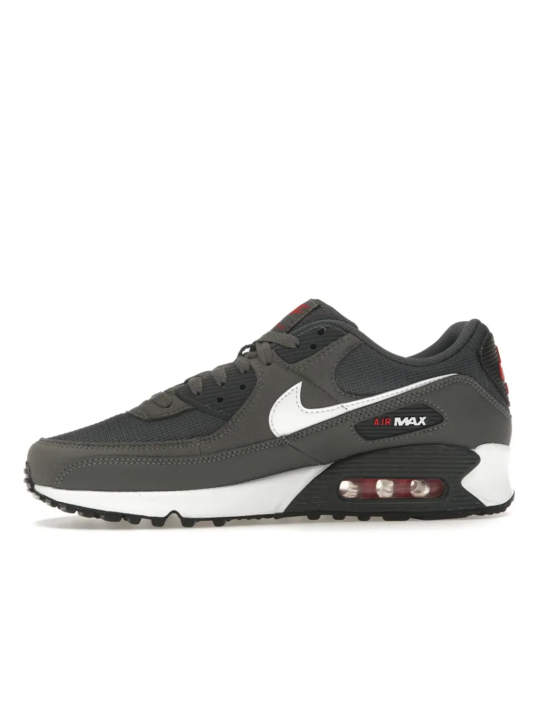 Мужские кроссовки Lifestyle Nike Air Max 90 — изображение 3 из 4, серый/красный//белый