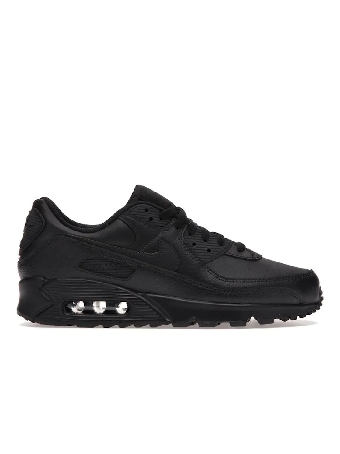 Мужские кроссовки с кожаным верхом Nike Air Max 90 — изображение 1 из 4, черный/черный-черный
