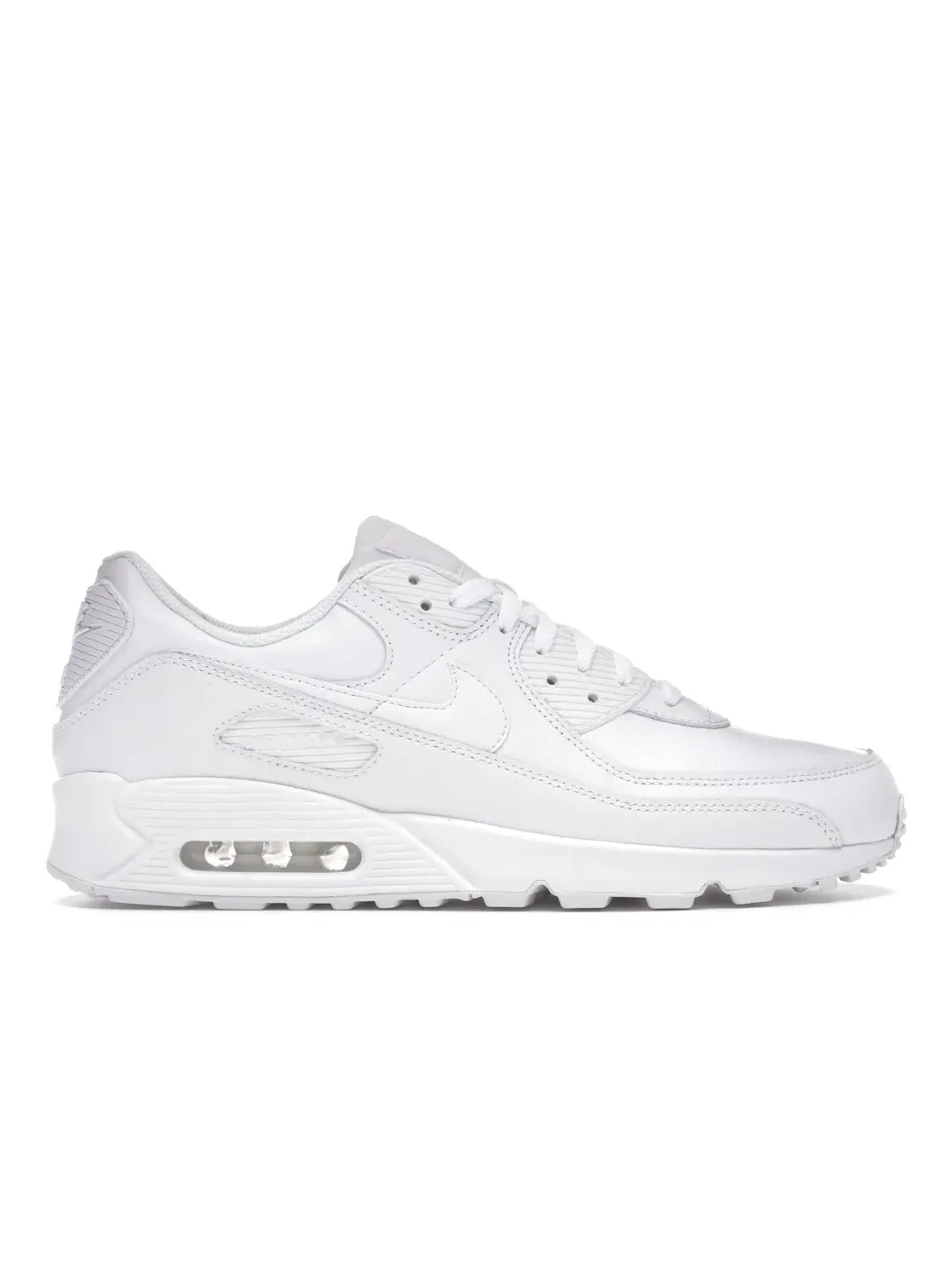 Мужские кроссовки с белой кожей Nike Air Max 90 — изображение 1 из 4, белый/белый-белый