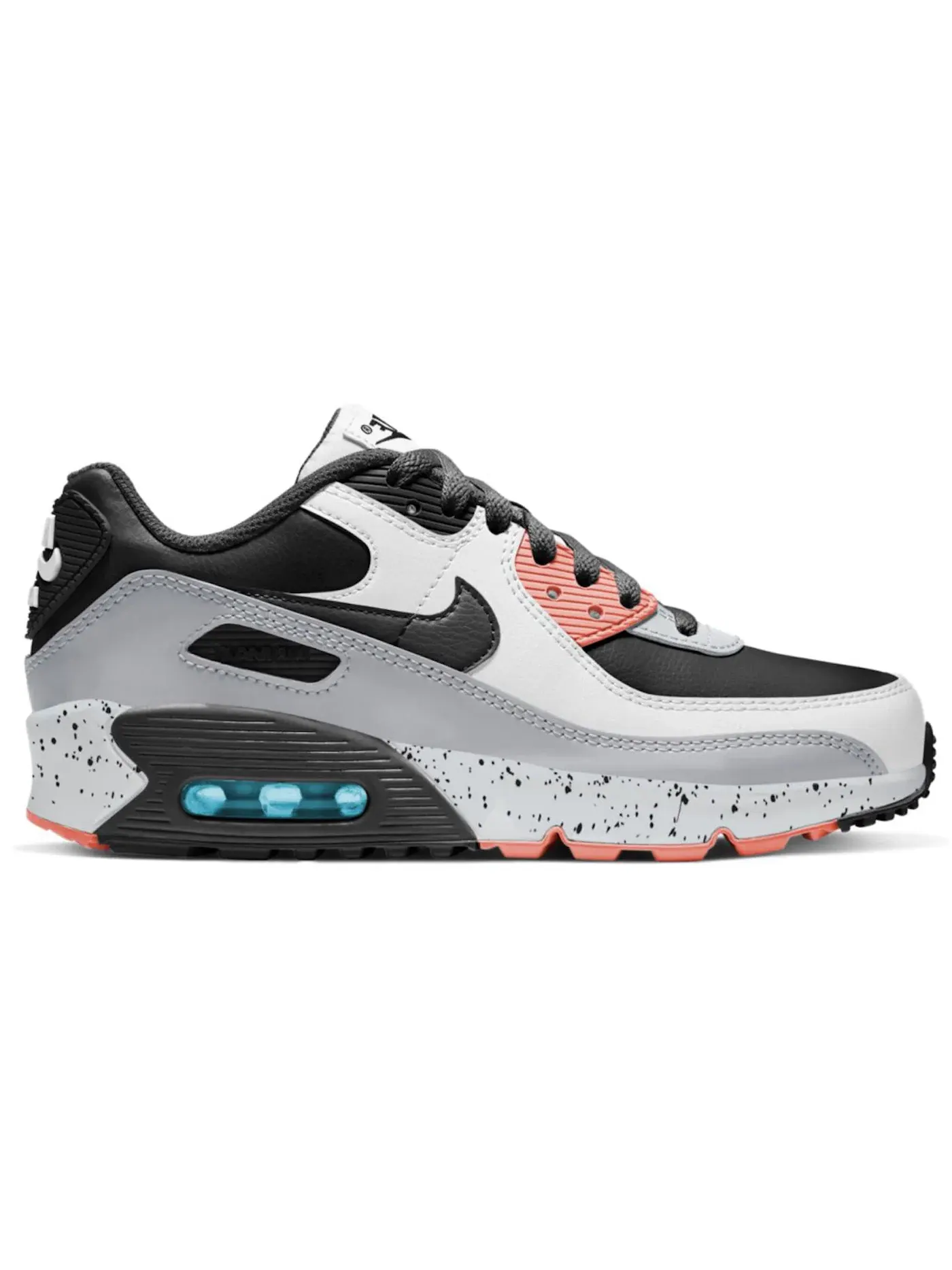 Детские кроссовки Lifestyle Nike Air Max 90 Leather — изображение 1 из 1, белый оранжевый черный