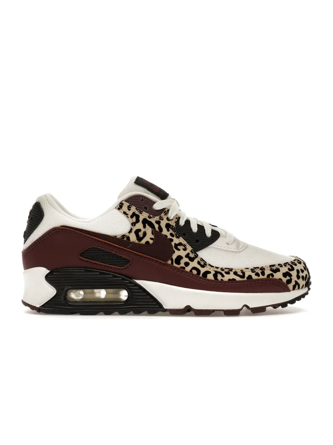 Женские кроссовки с леопардовым принтом Nike Air Max 90 — изображение 1 из 4, бордовый/коричневый