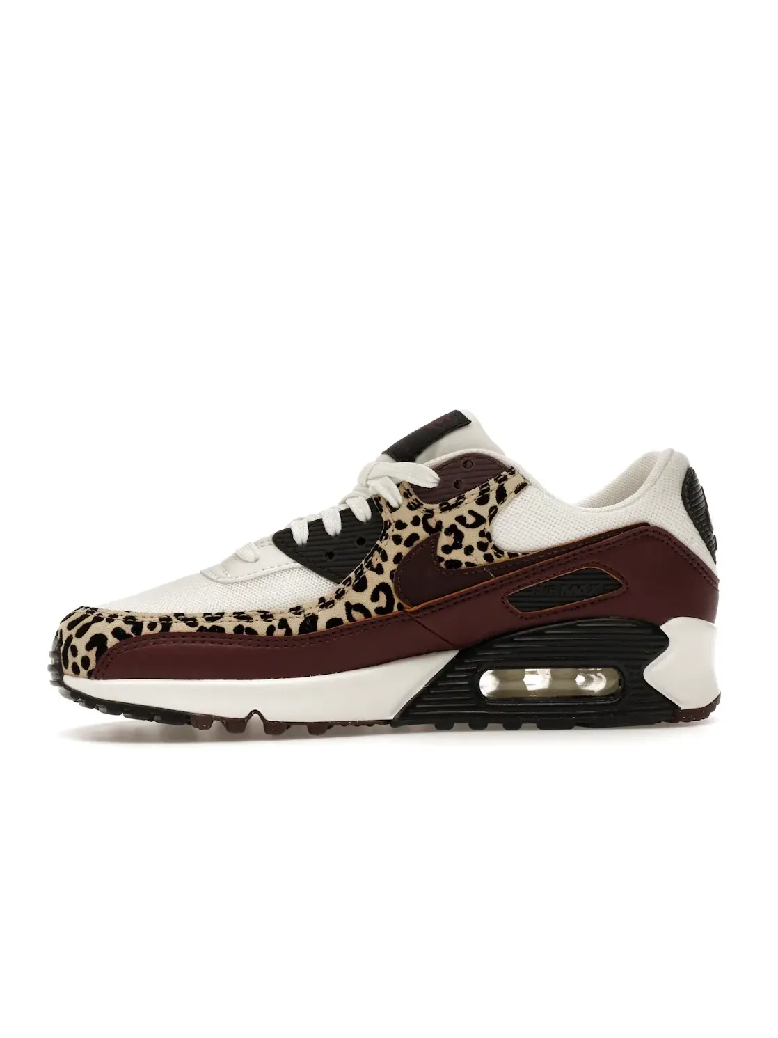 Женские кроссовки с леопардовым принтом Nike Air Max 90 — изображение 3 из 4, бордовый/коричневый