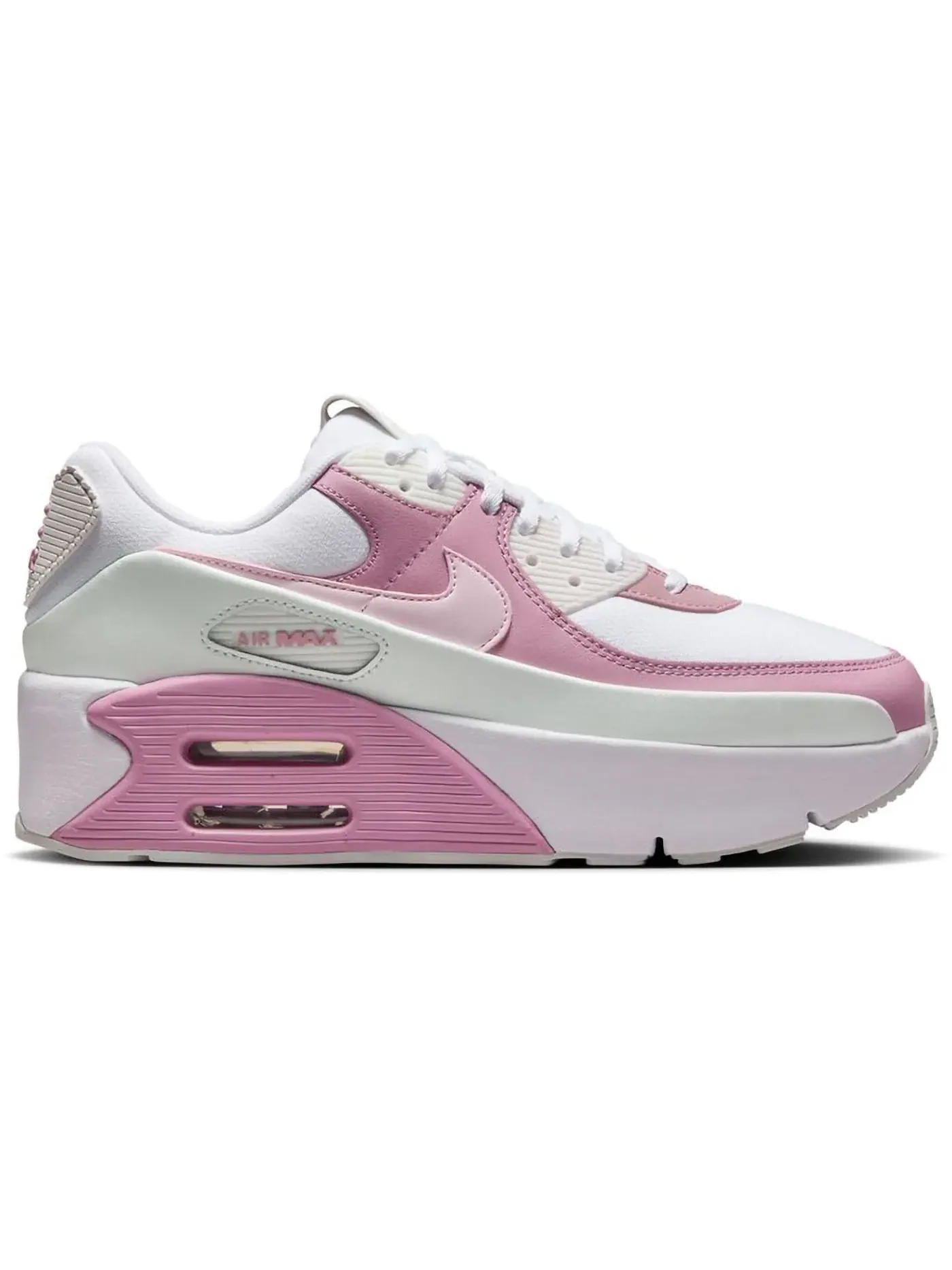 Женские кроссовки с амортизацией Nike Air Max 90 LV8 Nike — изображение 1 из 1, белый/розовый-белый