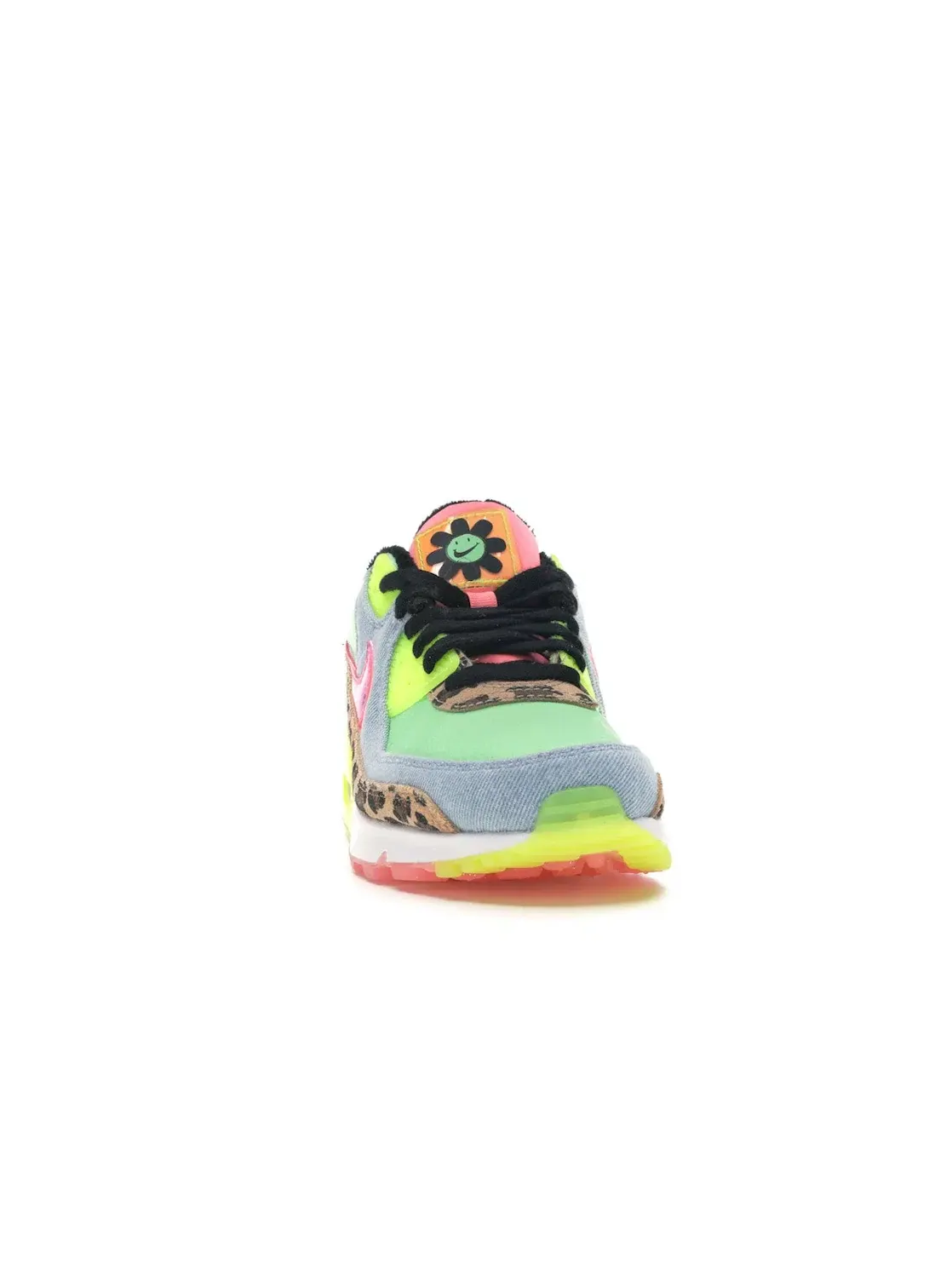 Женские кроссовки Lifestyle с принтом Nike Air Max 90 — изображение 2 из 4, зеленый/-черный-белый