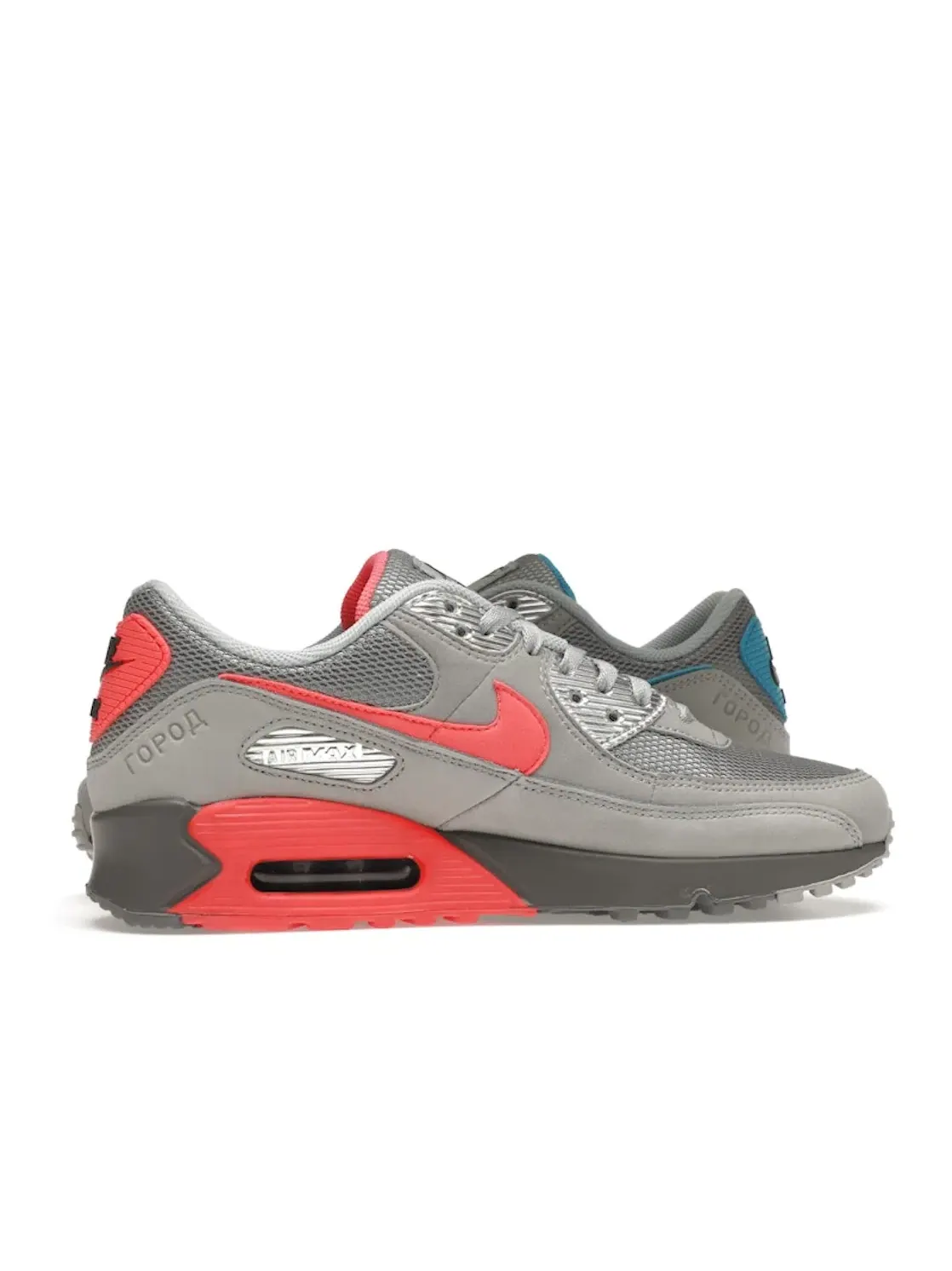 Мужские кроссовки Lifestyle с принтом Nike Air Max 90 Moscow Nike — изображение 3 из 4, серый/-синий