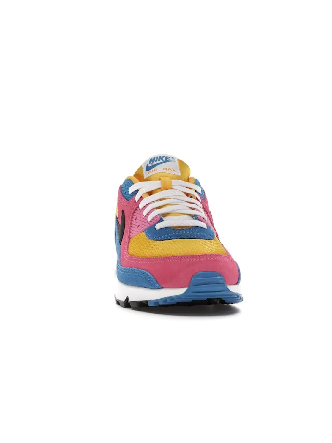 Мужские кроссовки с разноцветным принтом Nike Air Max 90 — изображение 2 из 4, желтый/синий-белый
