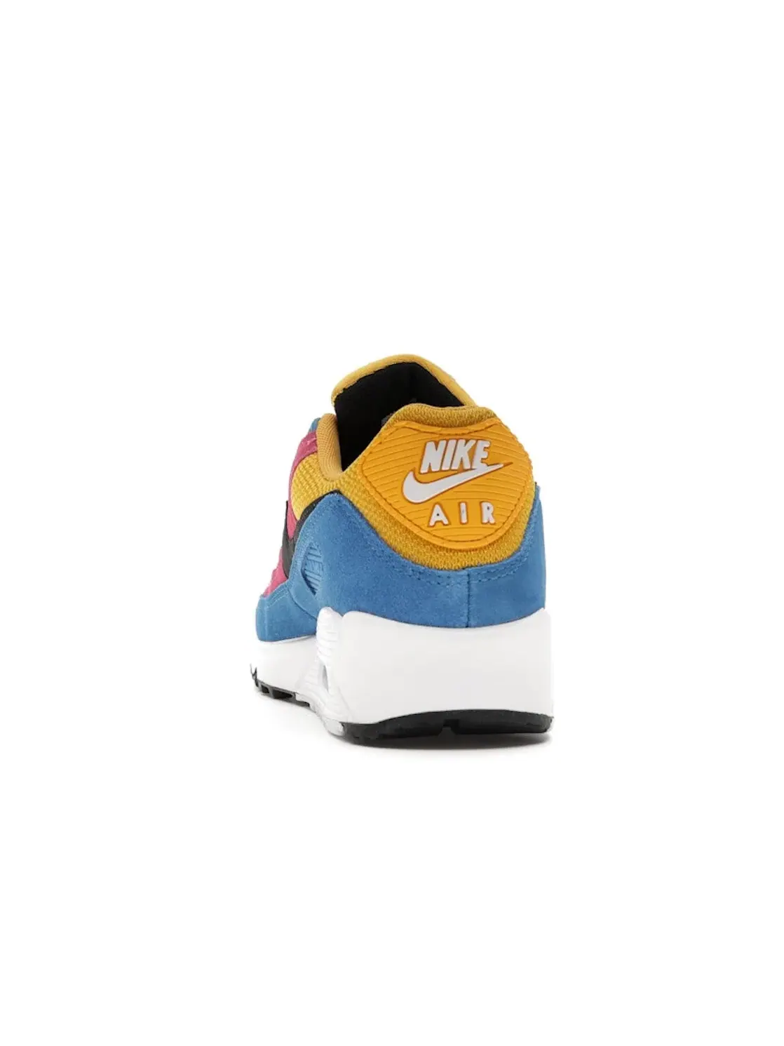 Мужские кроссовки с разноцветным принтом Nike Air Max 90 — изображение 4 из 4, желтый/синий-белый