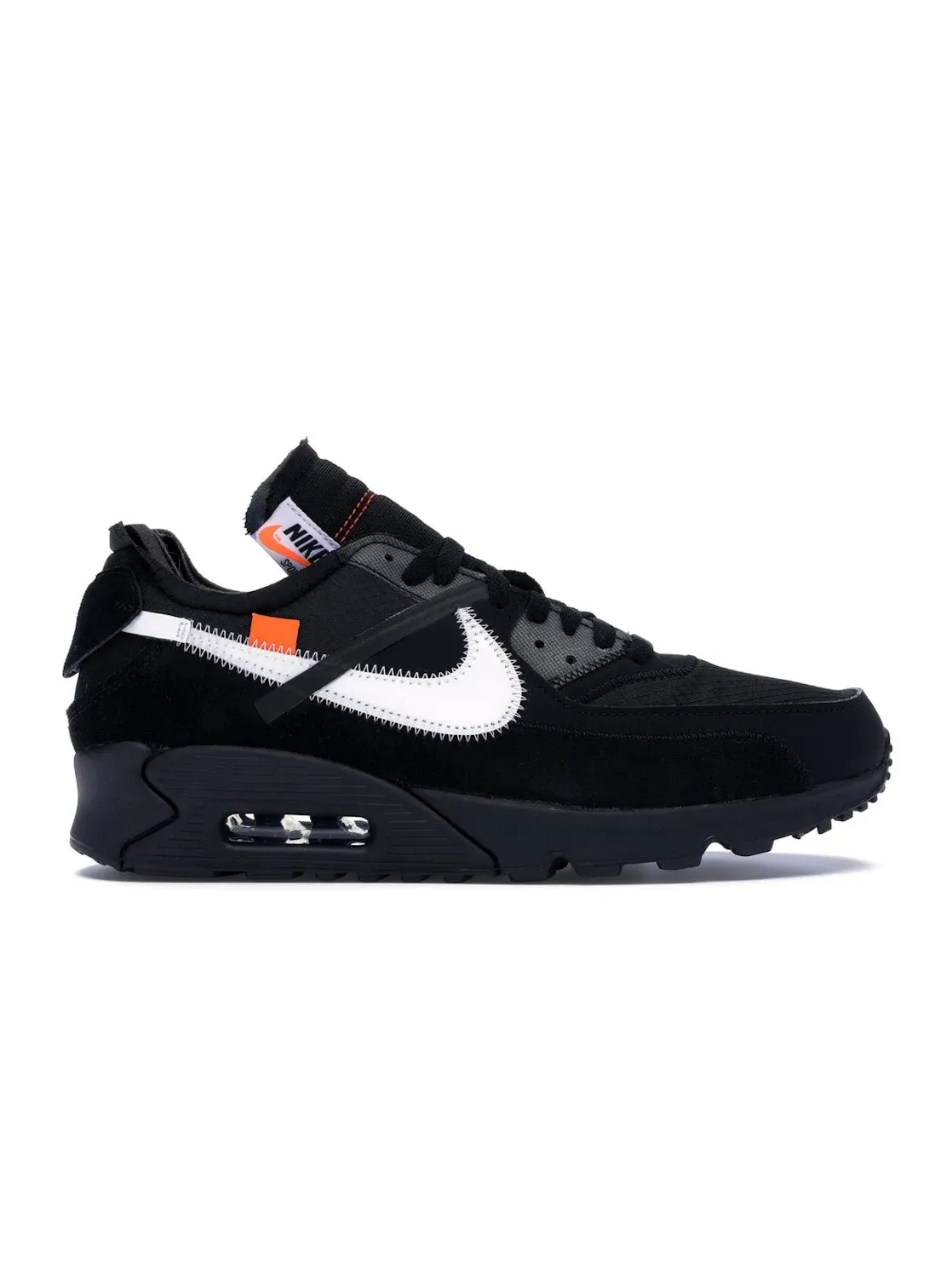 Мужские кроссовки Lifestyle Nike Air Max 90 Off-White — изображение 1 из 4, черный/черный--белый
