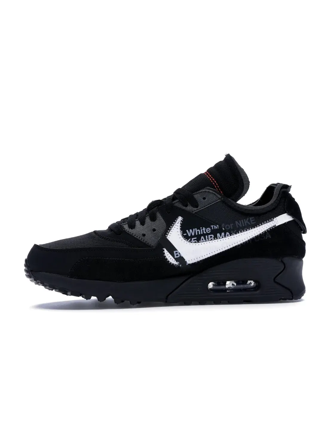 Мужские кроссовки Lifestyle Nike Air Max 90 Off-White — изображение 3 из 4, черный/черный--белый