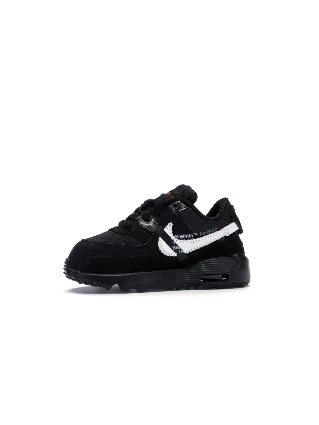 Детские кроссовки Lifestyle с деконструированным дизайном Nike Air Max 90 — изображение 3 из 4, черный/белый--черный