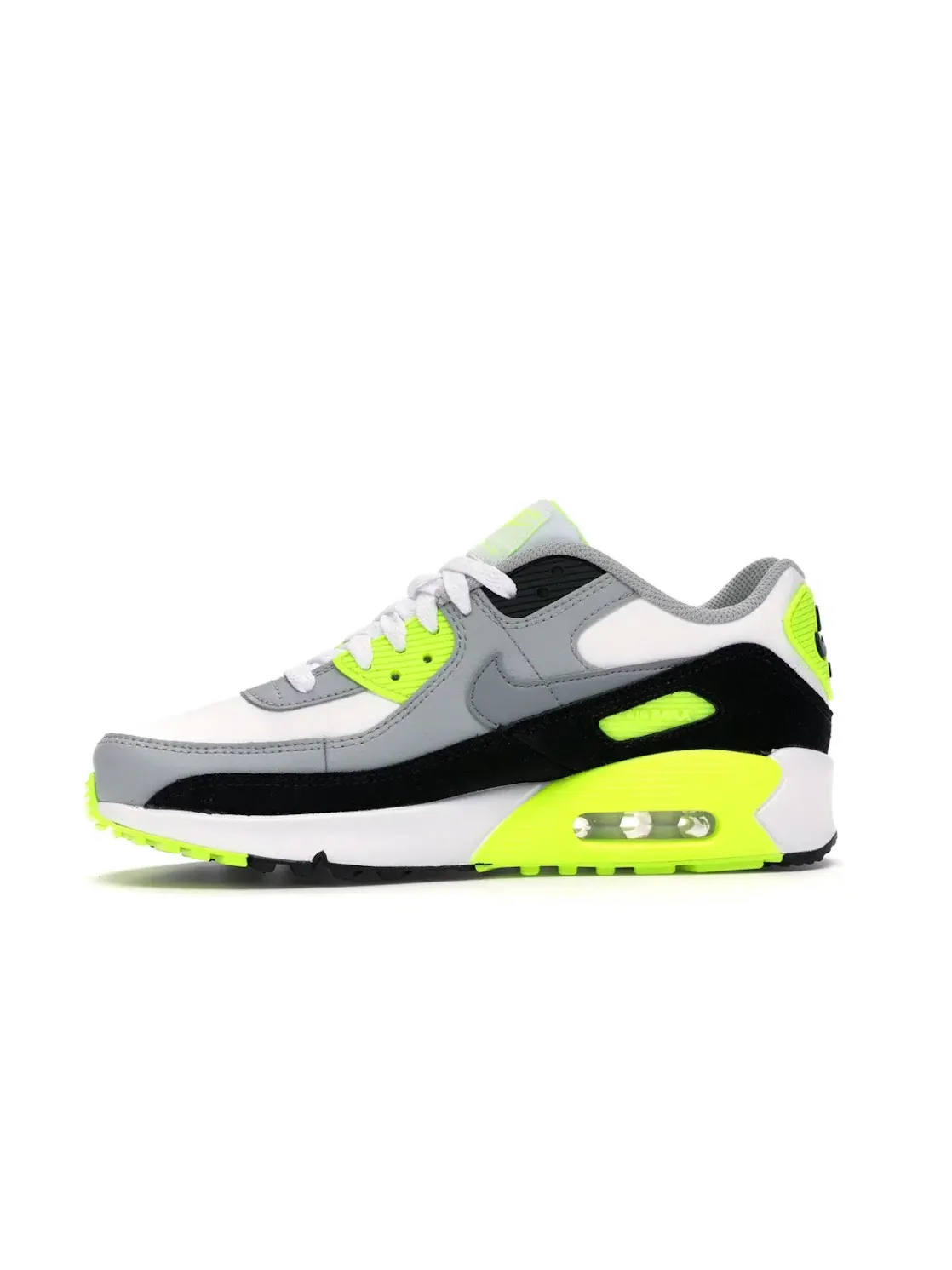 Детские кроссовки Lifestyle Nike Air Max 90 — изображение 3 из 4, белый/серый-черный
