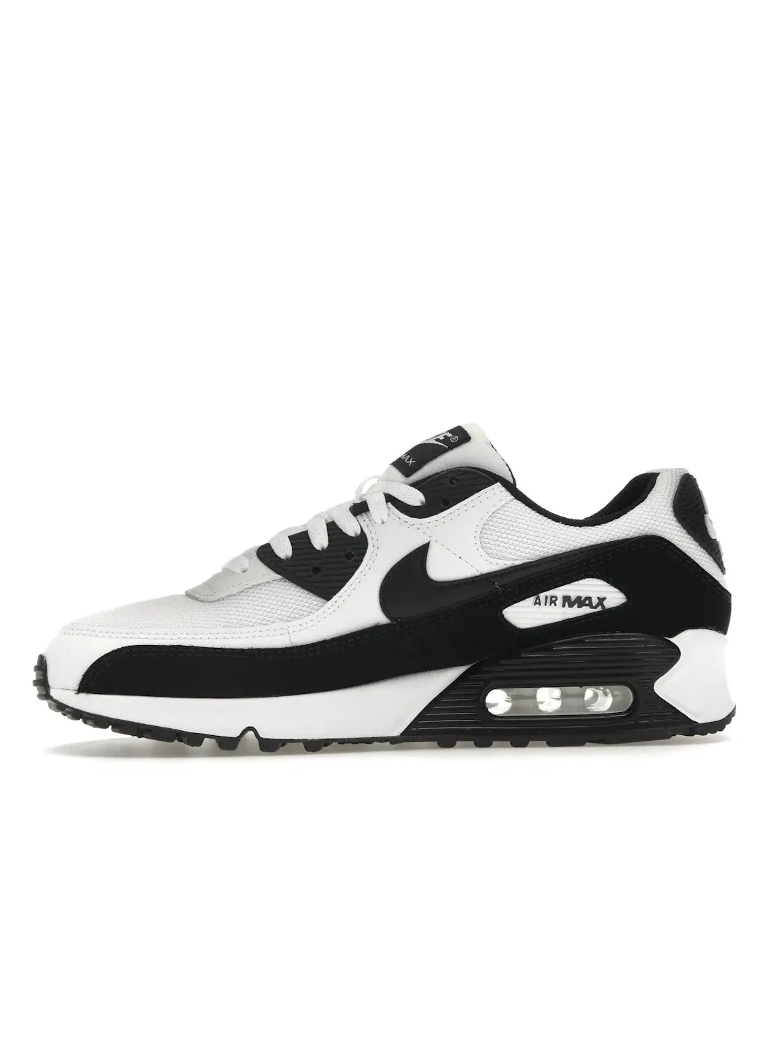 Мужские кроссовки с амортизацией Nike Air Max 90 Nike — изображение 3 из 4, белый черный белый