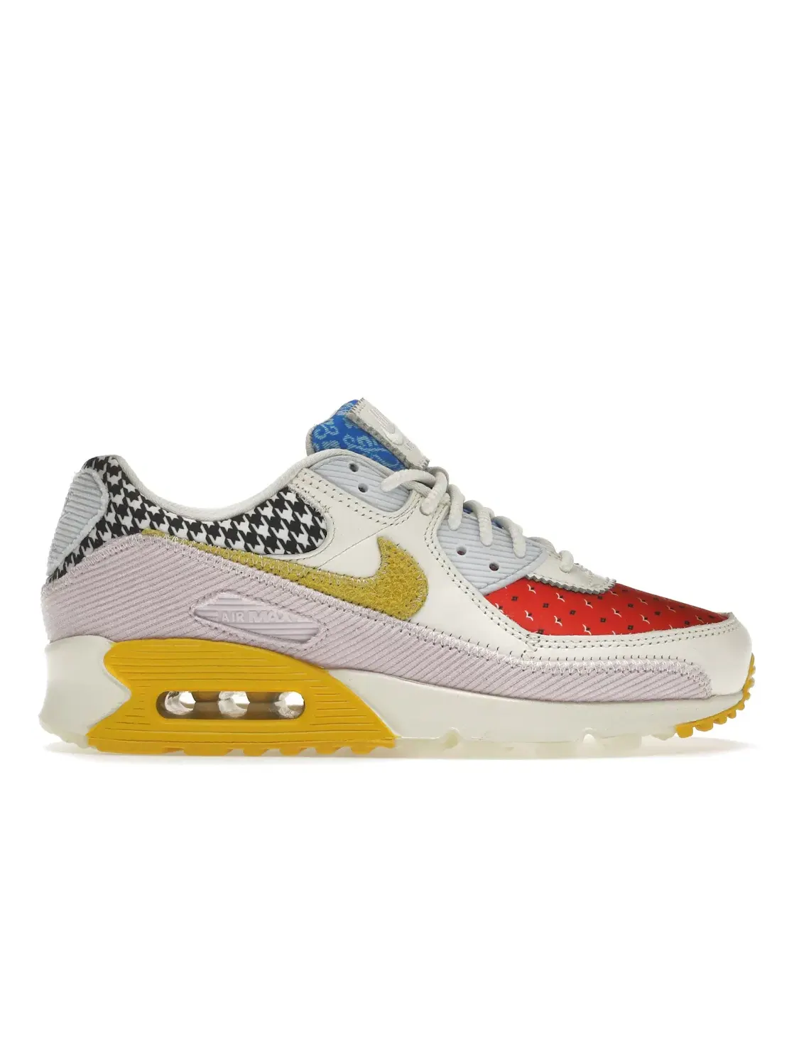 Женские кроссовки с патчворк-дизайном Nike Air Max 90, Sail/Doll/Lobster/Bright Citron — изображение 1 из 4