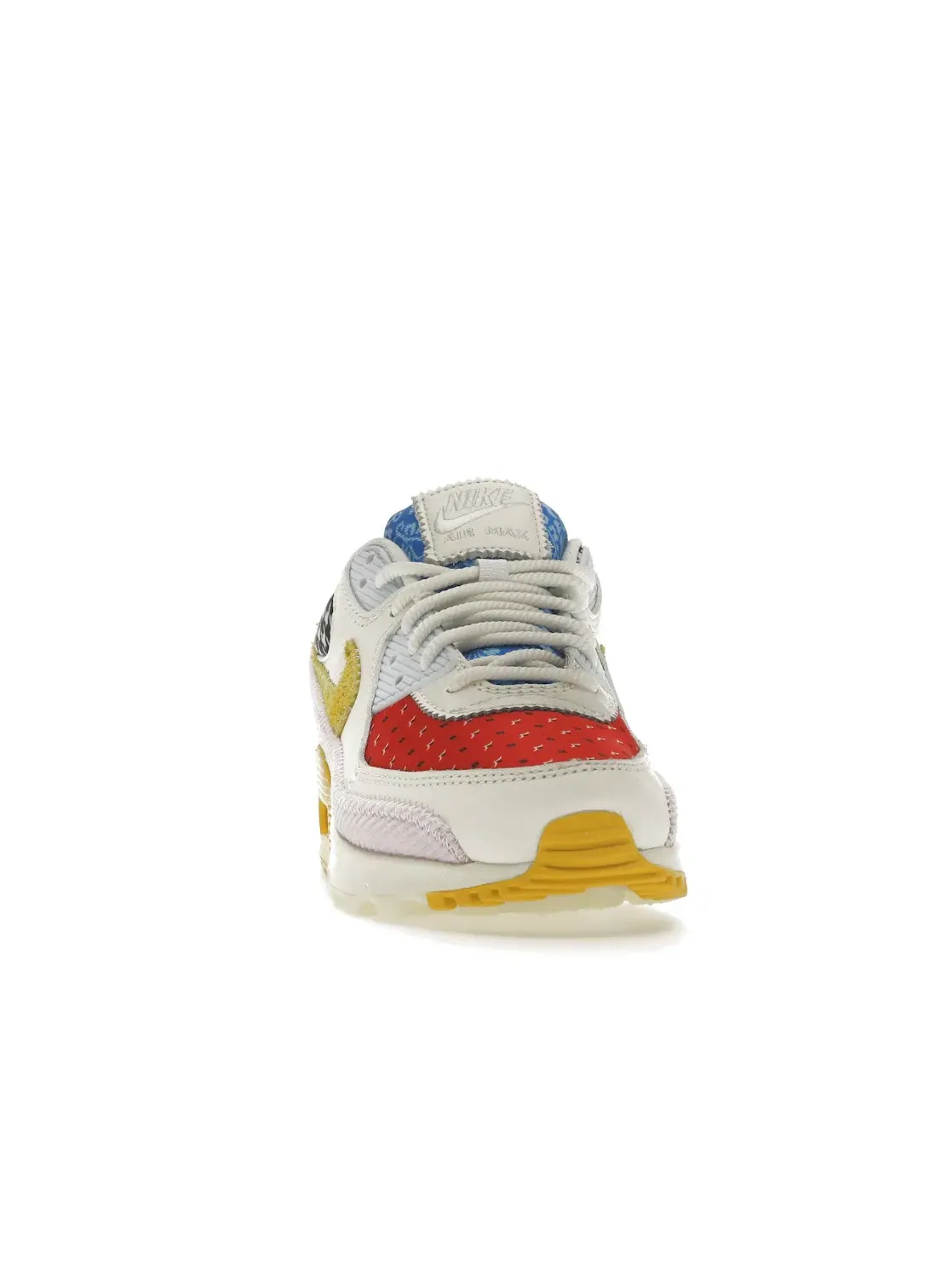 Женские кроссовки с патчворк-дизайном Nike Air Max 90, Sail/Doll/Lobster/Bright Citron — изображение 2 из 4