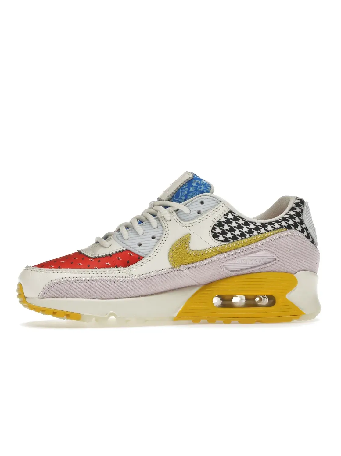 Женские кроссовки с патчворк-дизайном Nike Air Max 90, Sail/Doll/Lobster/Bright Citron — изображение 3 из 4