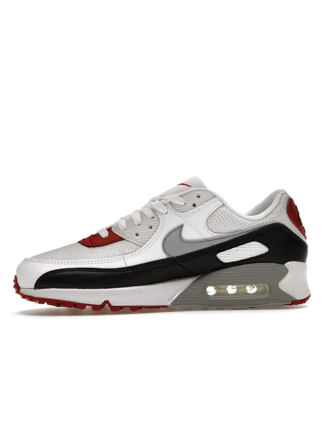 Мужские кроссовки Lifestyle с видимой амортизацией Nike Air Max 90 — изображение 3 из 4, красный/белый/серый