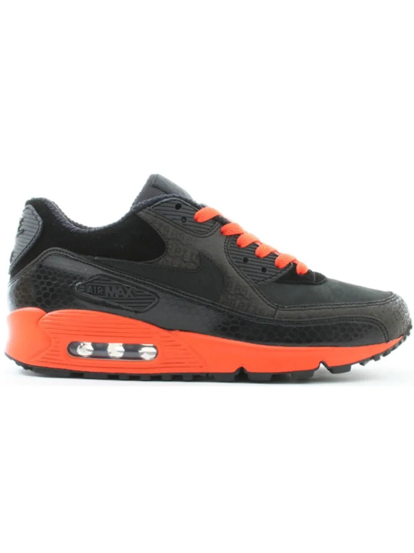 Мужские кроссовки Lifestyle Nike Air Max 90 — изображение 1 из 1, черный/черный-оранжевый