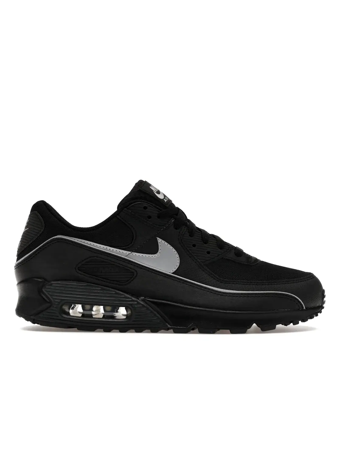 Мужские кроссовки Lifestyle с отражающими элементами Nike Air Max 90 Premium — изображение 1 из 4, черный/черный//мульти
