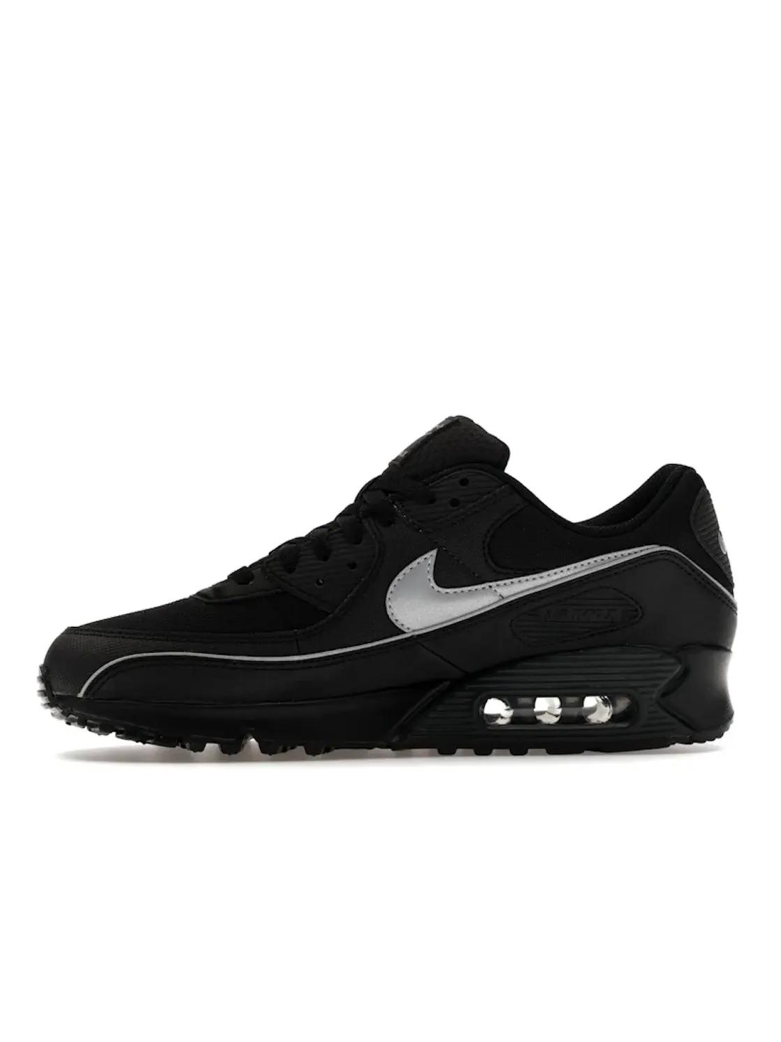 Мужские кроссовки Lifestyle с отражающими элементами Nike Air Max 90 Premium — изображение 3 из 4, черный/черный//мульти