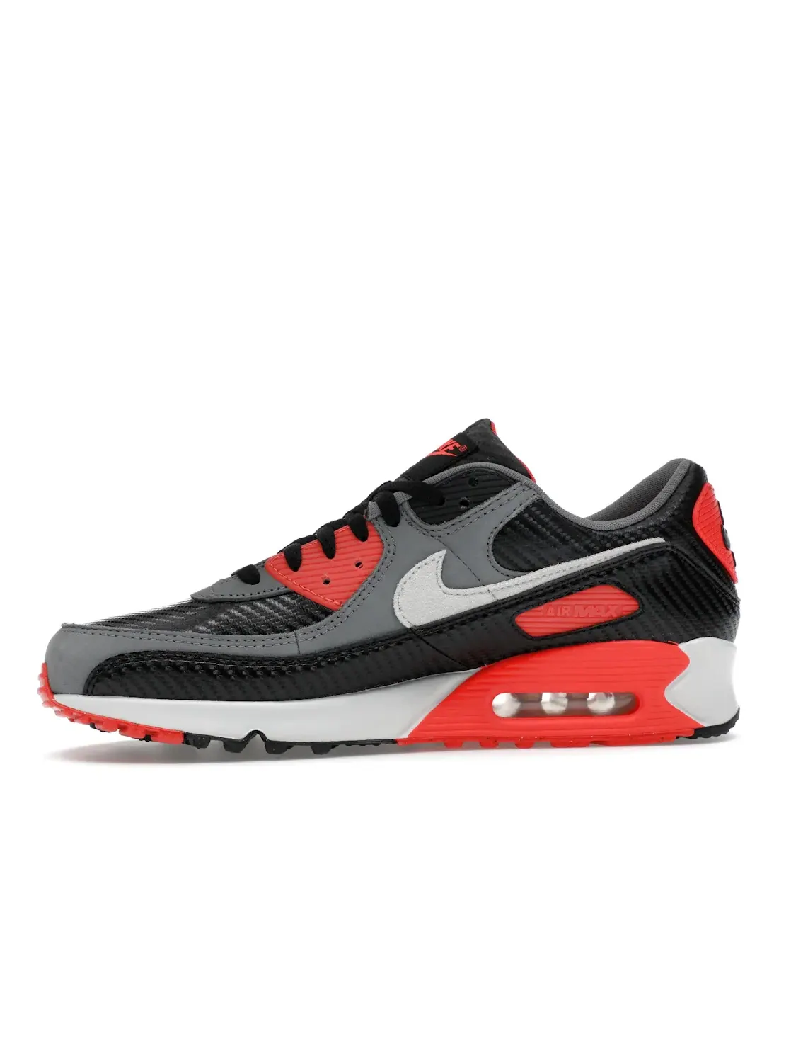 Мужские кроссовки с карбоновым акцентом Nike Air Max 90 Premium — изображение 3 из 4, черный/серый/яркий