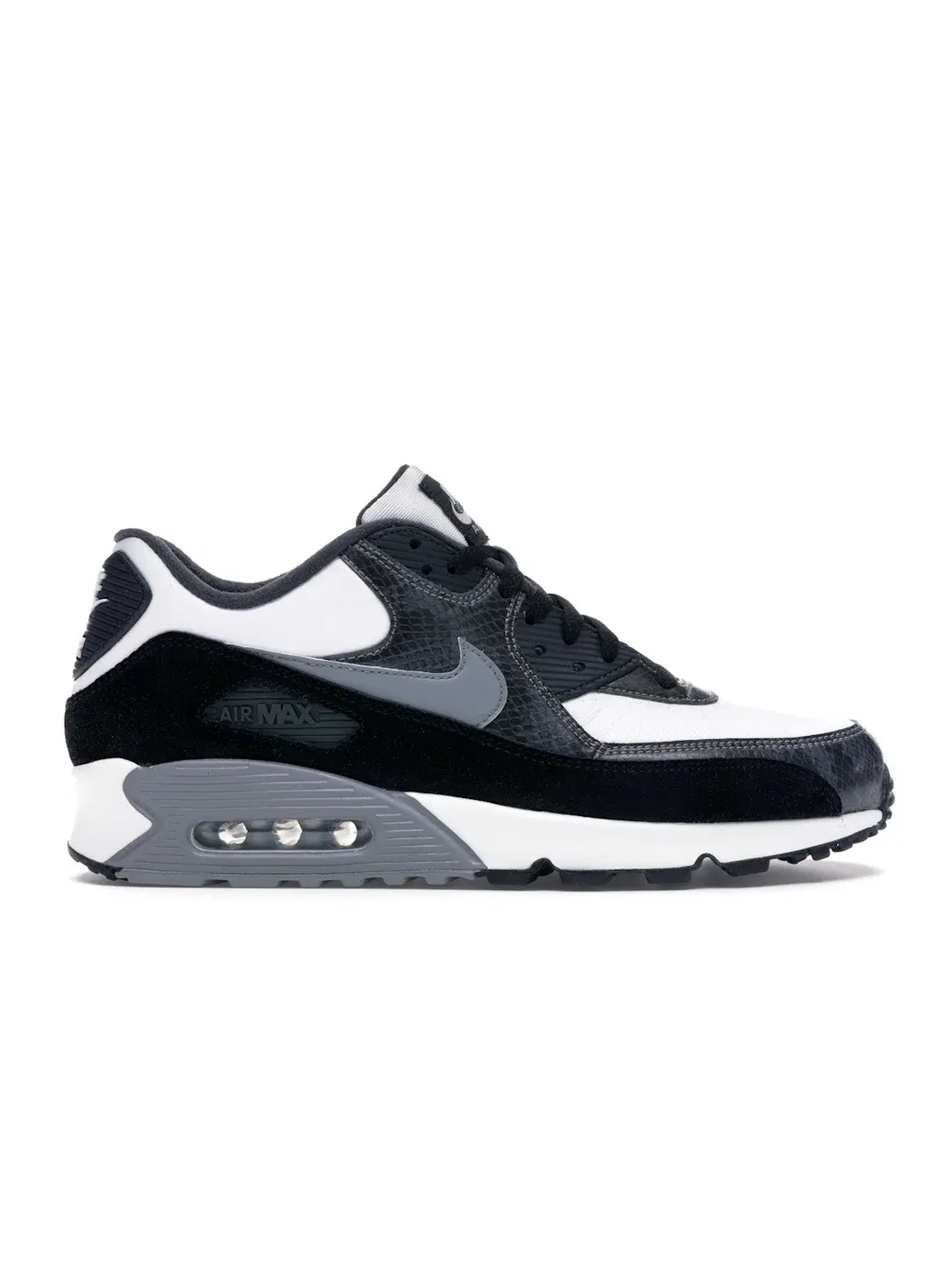 Мужские кроссовки Lifestyle с верхом из питона Nike Air Max 90 — изображение 1 из 4, белый/серый--черный