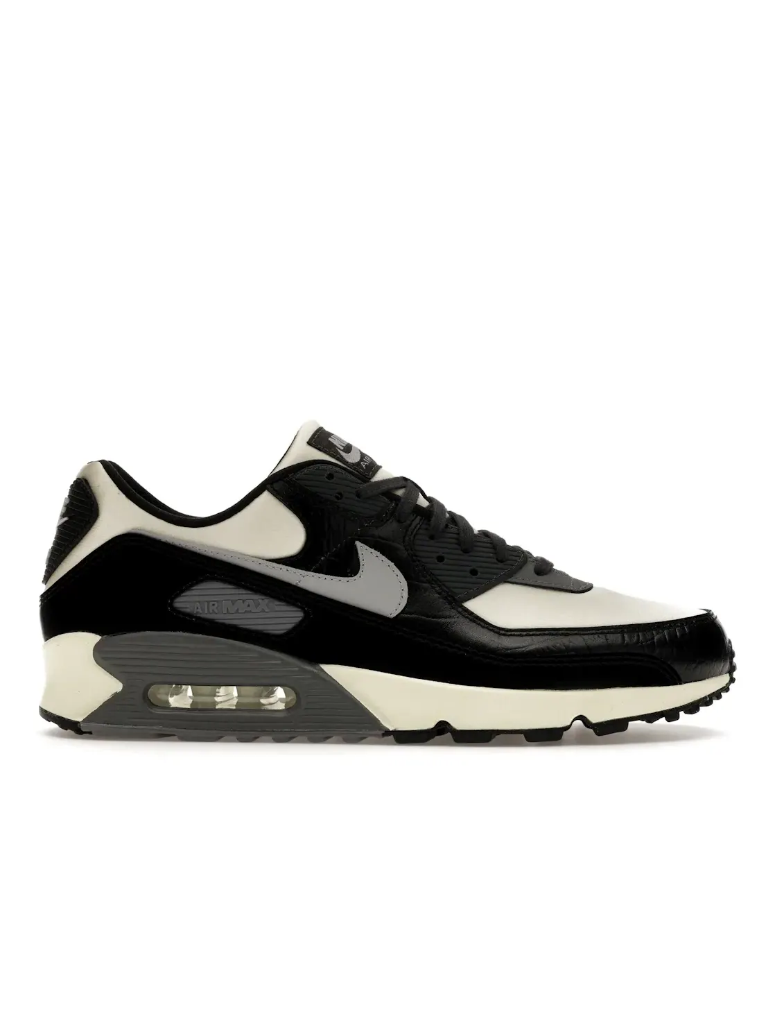 Мужские кроссовки Lifestyle с текстурой крокодила Nike Air Max 90 QS — изображение 1 из 4, светлый серый/черный