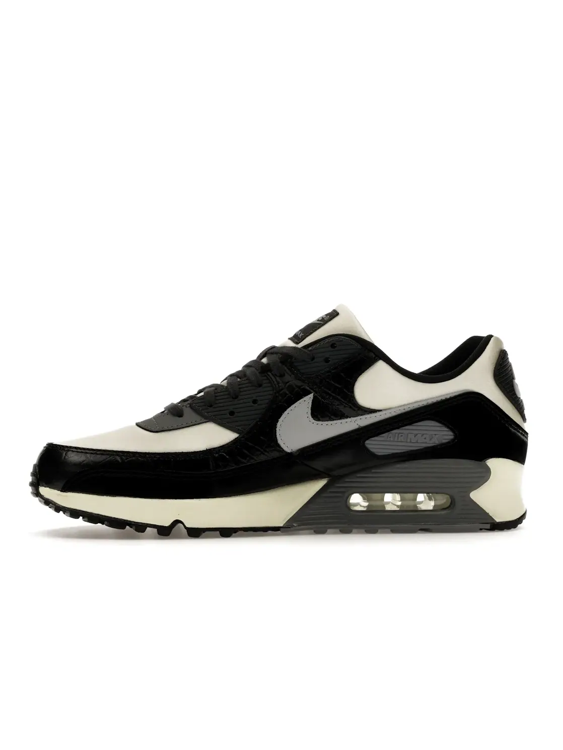 Мужские кроссовки Lifestyle с текстурой крокодила Nike Air Max 90 QS — изображение 3 из 4, светлый серый/черный