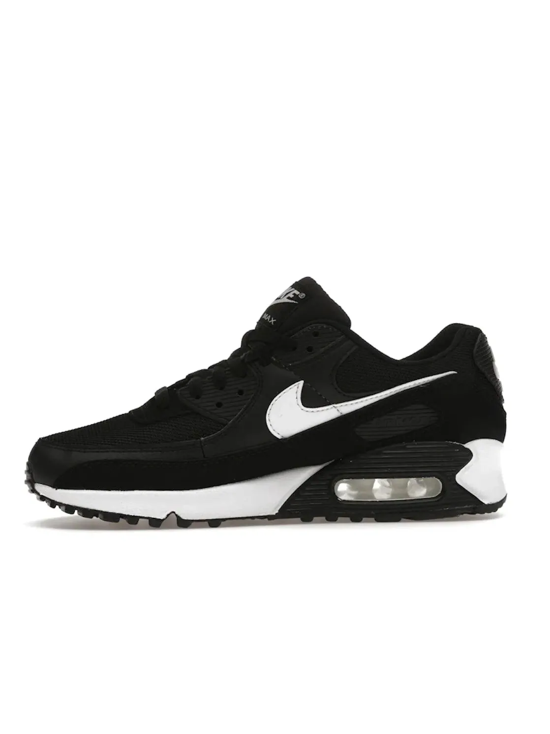 Женские кроссовки Lifestyle Nike Air Max 90 — изображение 3 из 4, черный/черный-белый