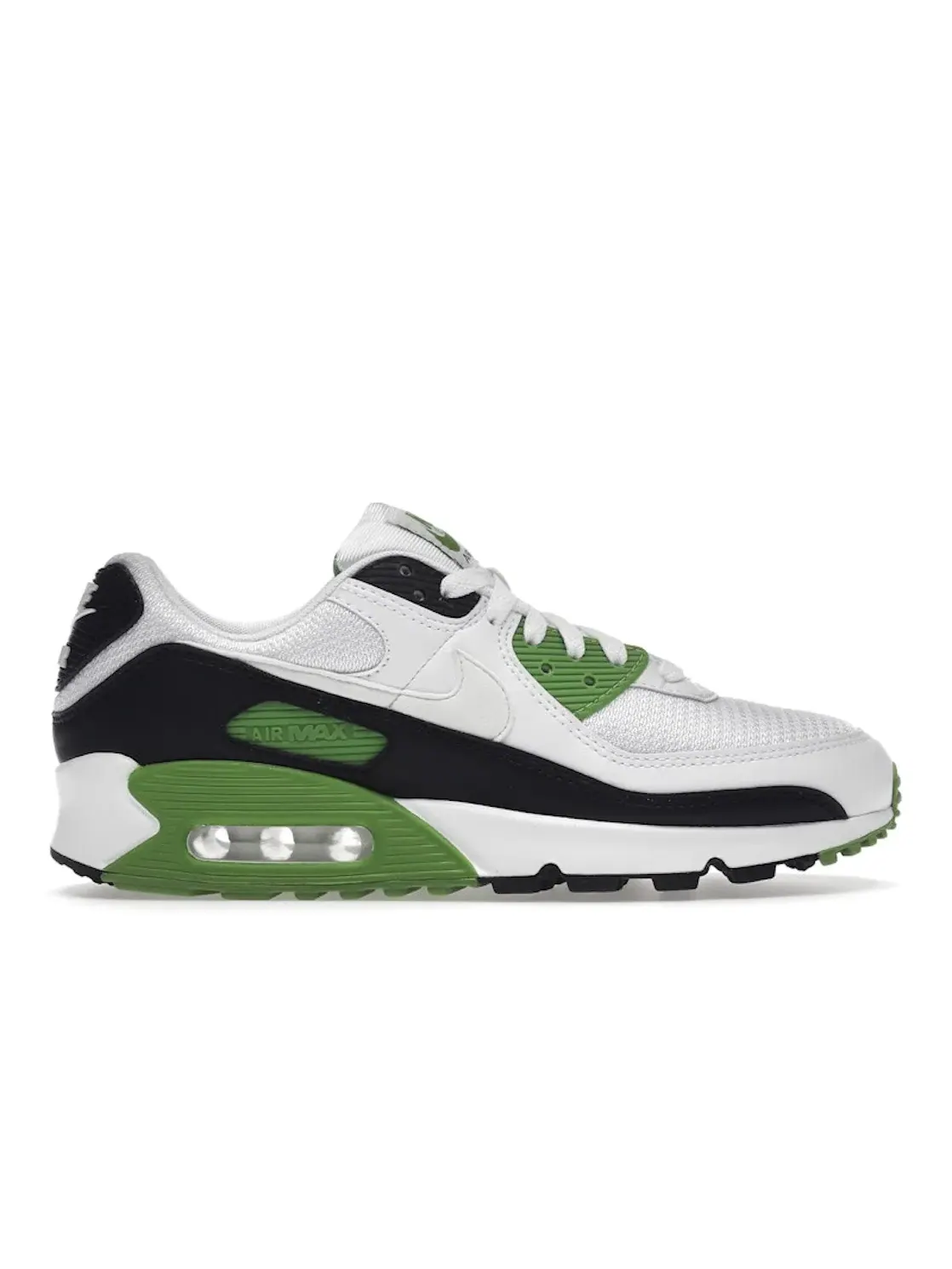 Мужские кроссовки с верхом из сетки и замши Nike Air Max 90 Recraft — изображение 1 из 4, белый/белый--черный