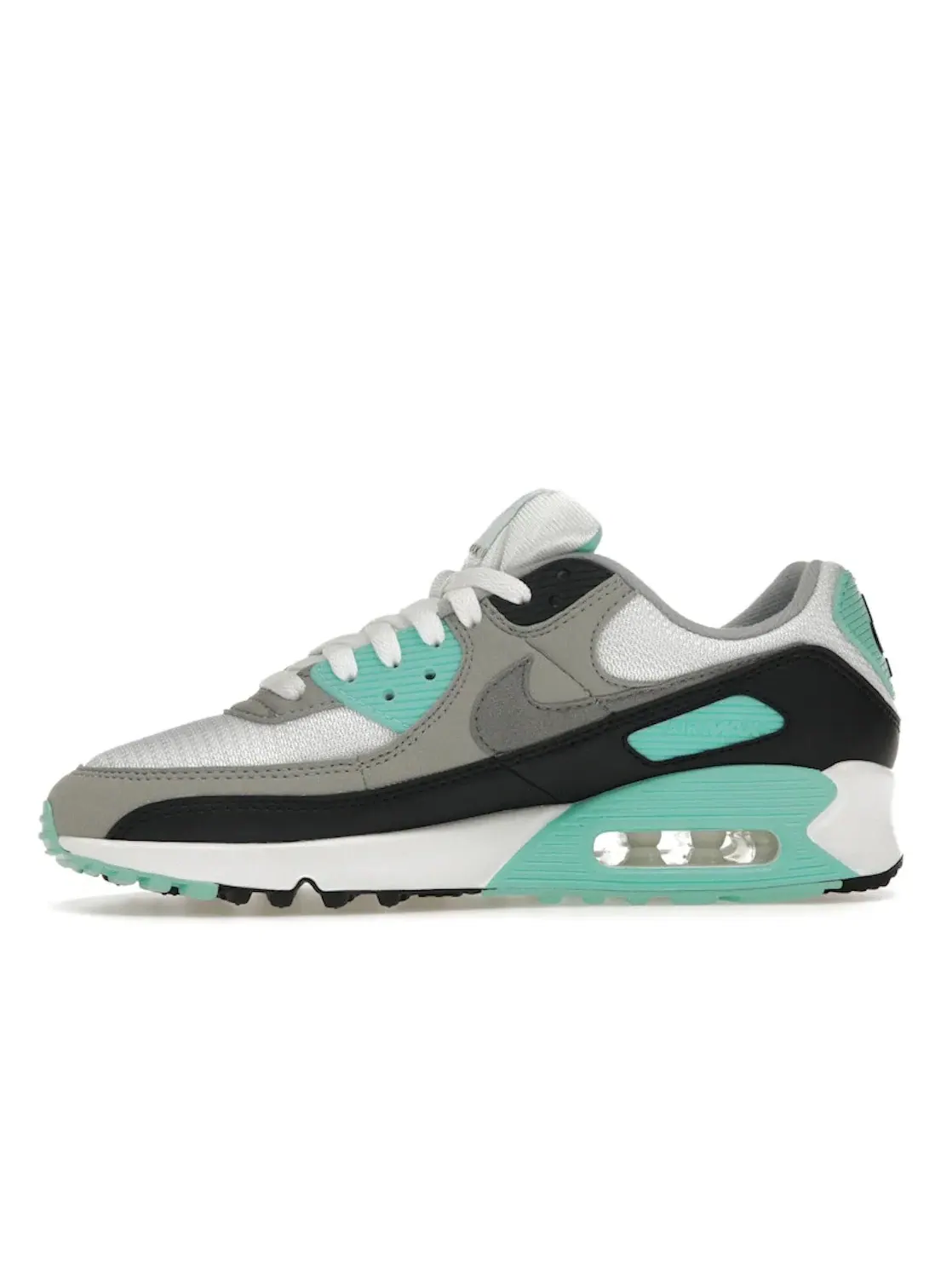 Женские кроссовки Lifestyle с технологией Air Max Nike Air Max 90 — изображение 3 из 4, белый/серый-черный