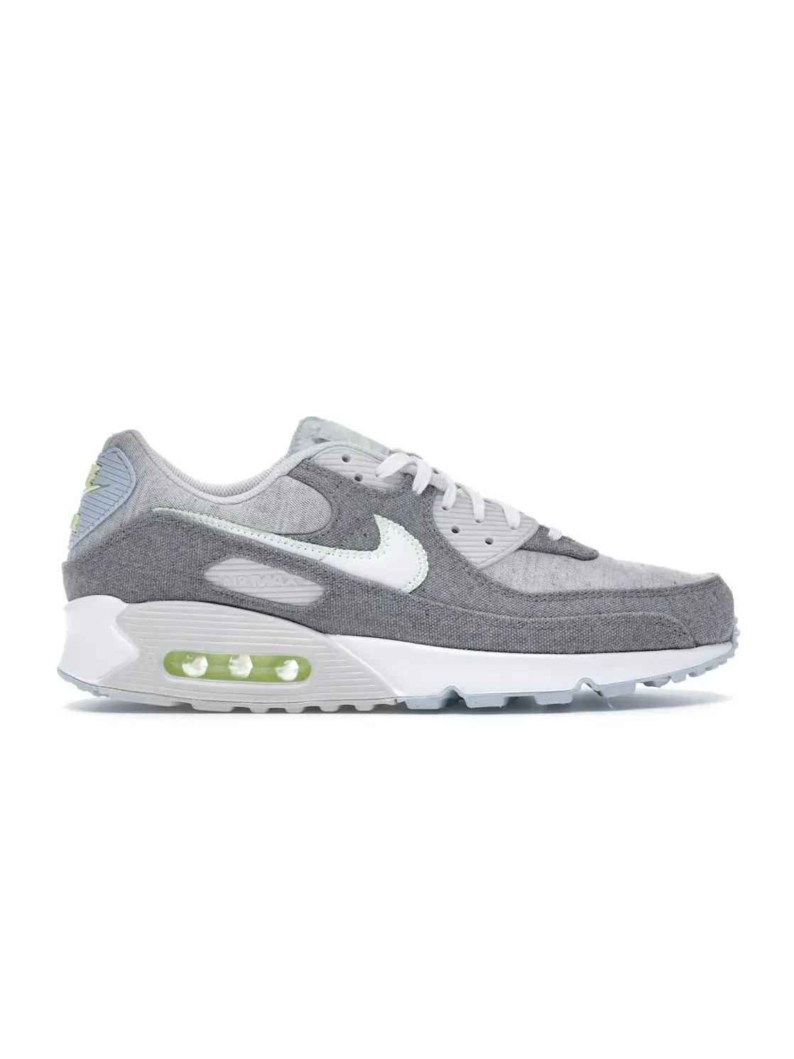 Мужские кроссовки из переработанного полотна Nike Air Max 90 Nike — изображение 1 из 4, серый/-синий-белый