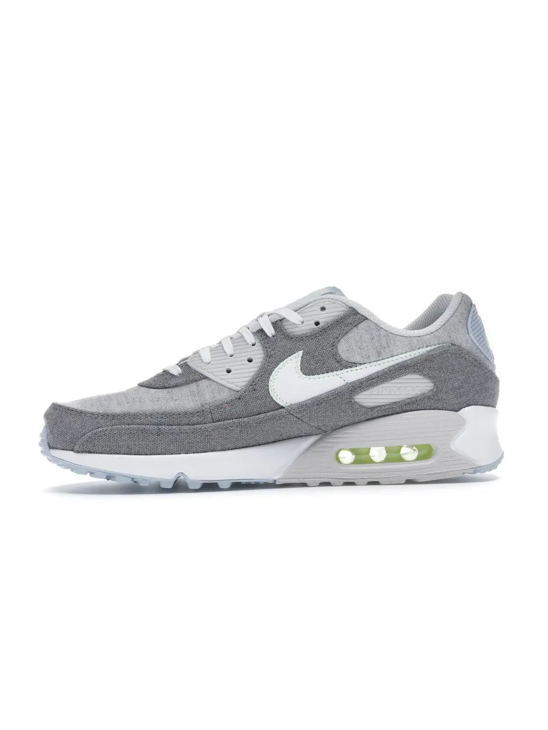 Мужские кроссовки из переработанного полотна Nike Air Max 90 Nike — изображение 3 из 4, серый/-синий-белый